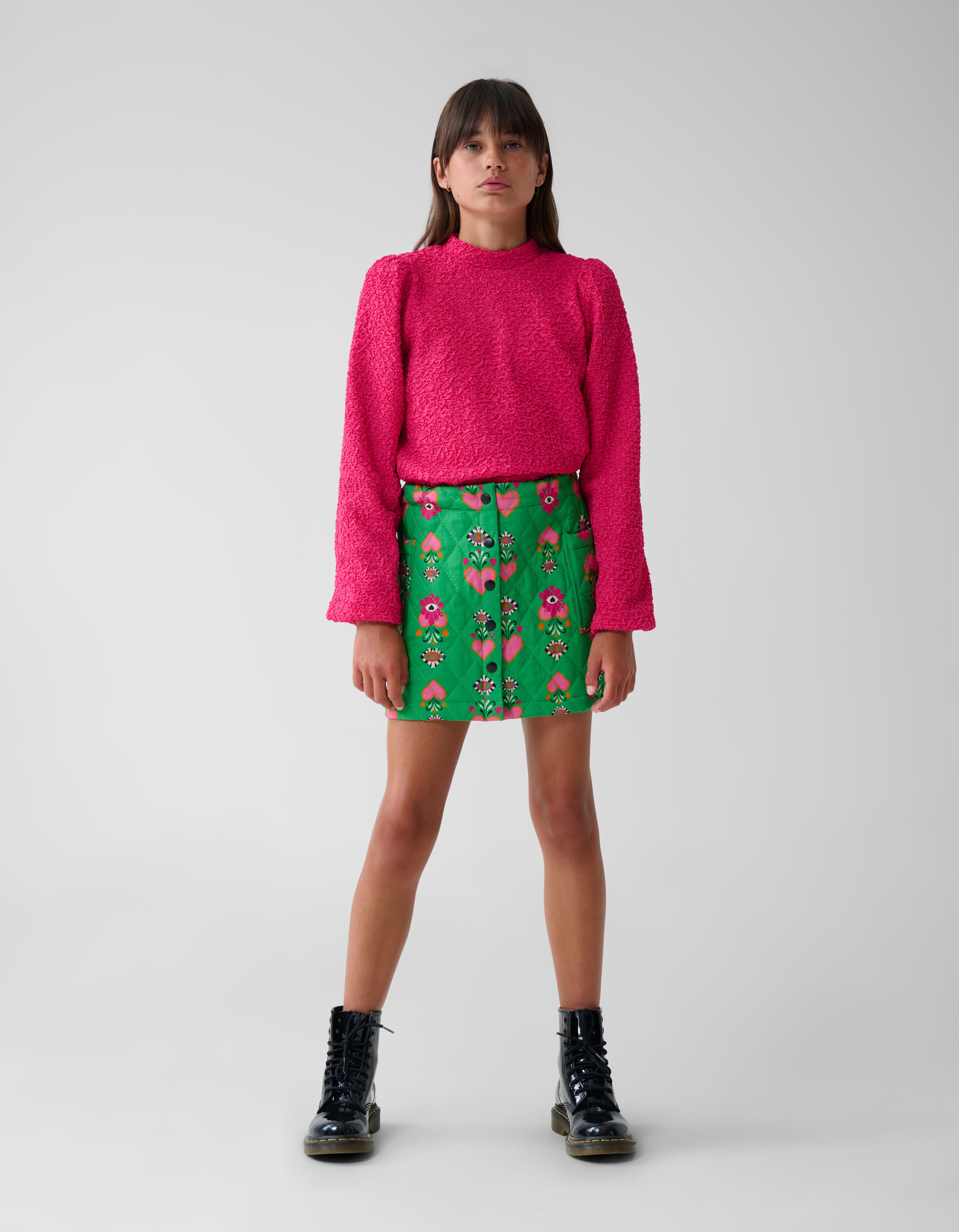 Quilted Mini Rok Groen By Lizzy SHOEBY GIRLS