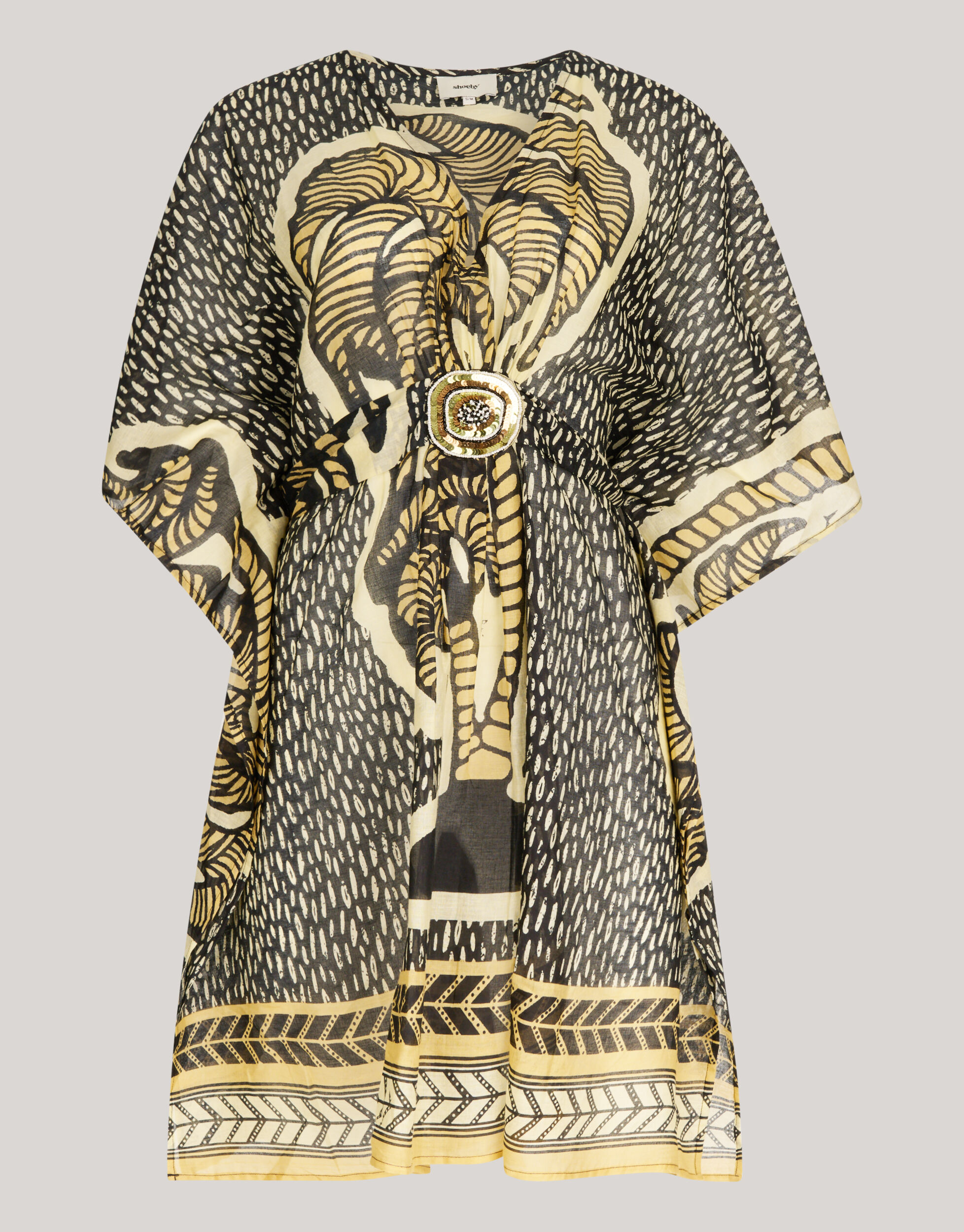 Printed Strand Kaftan Beige SHOEBY WOMEN