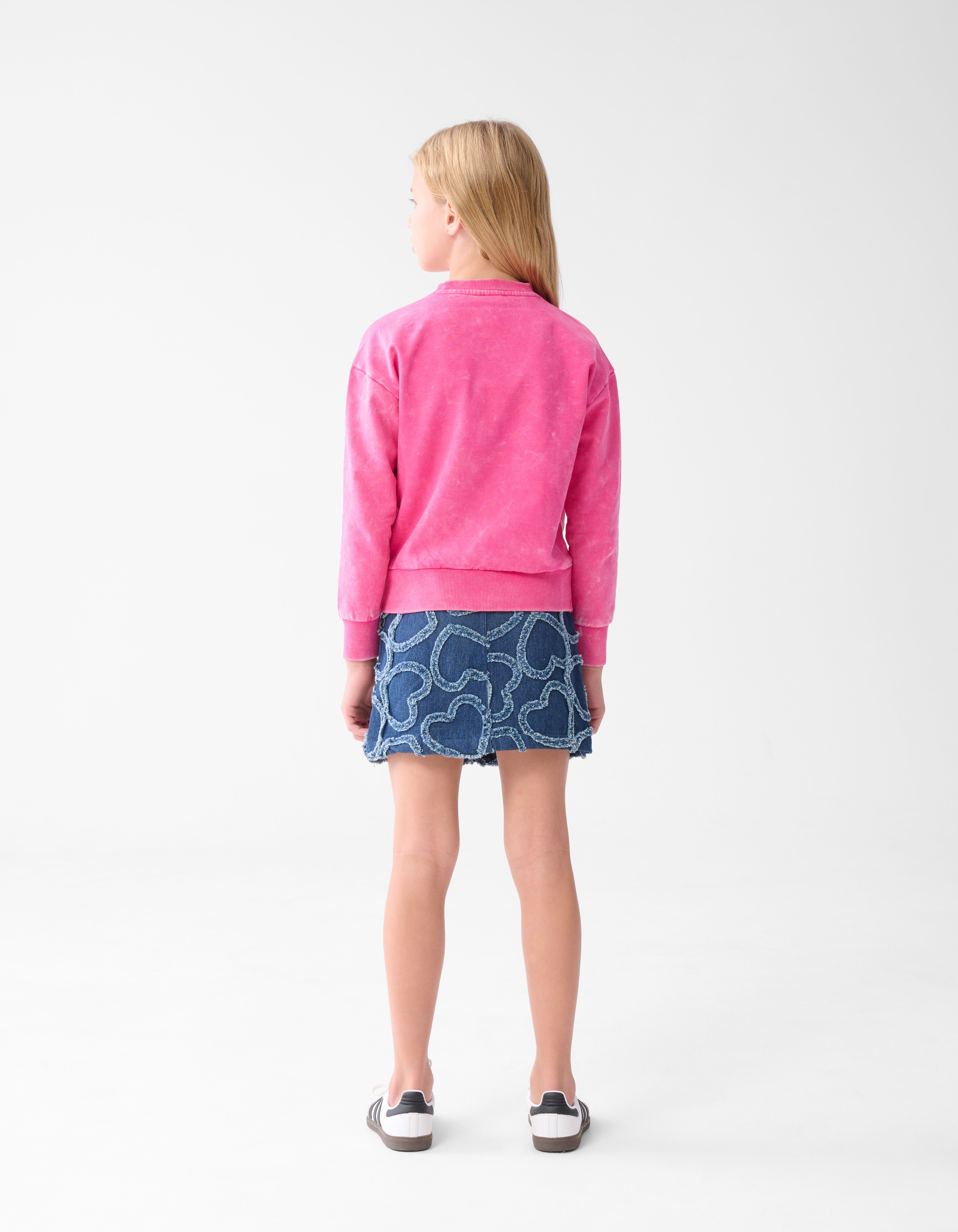 Washed Artwork Sweater Roze SHOEBY GIRLS