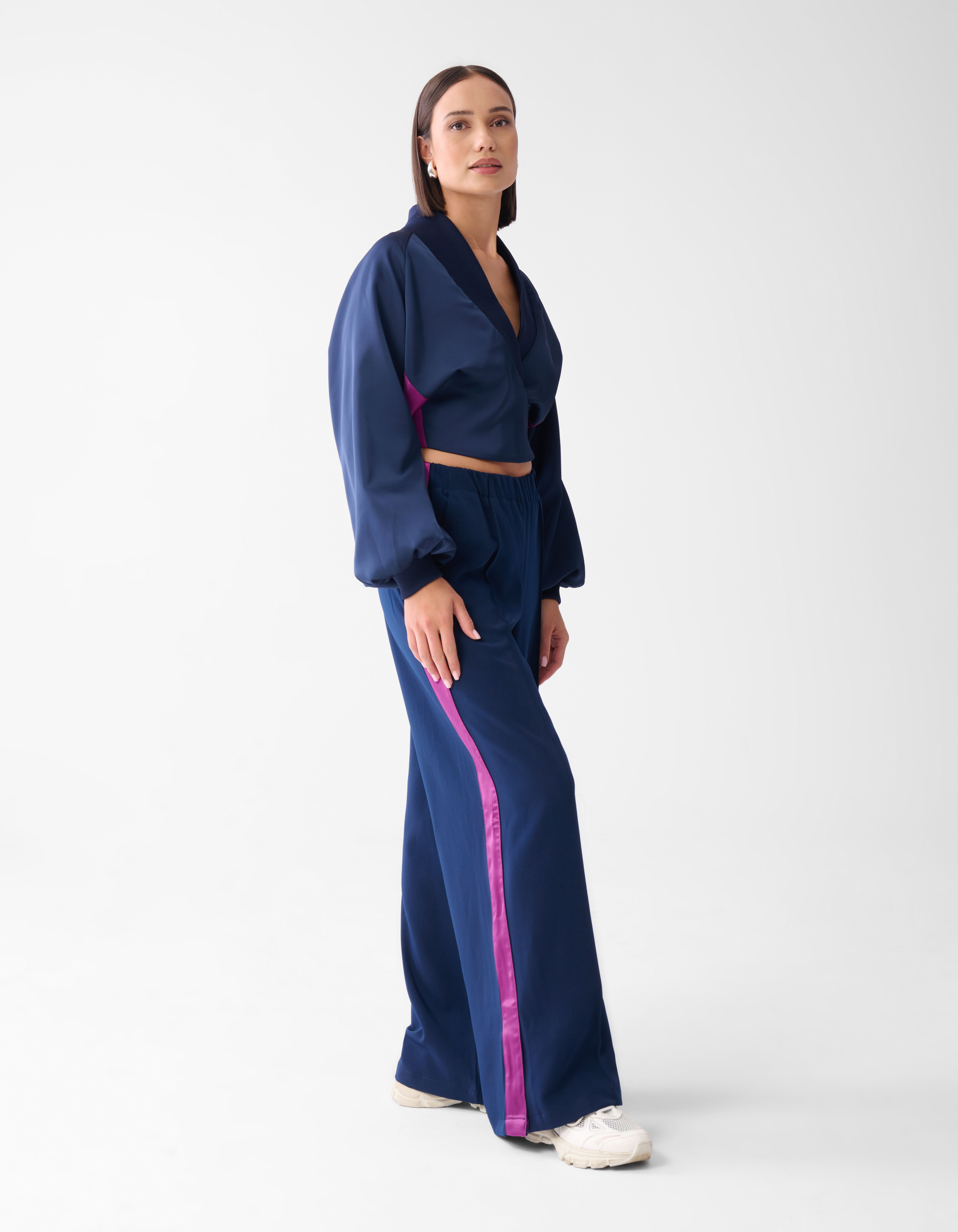 Side Stripe Broek Donkerblauw SHOEBY WOMEN