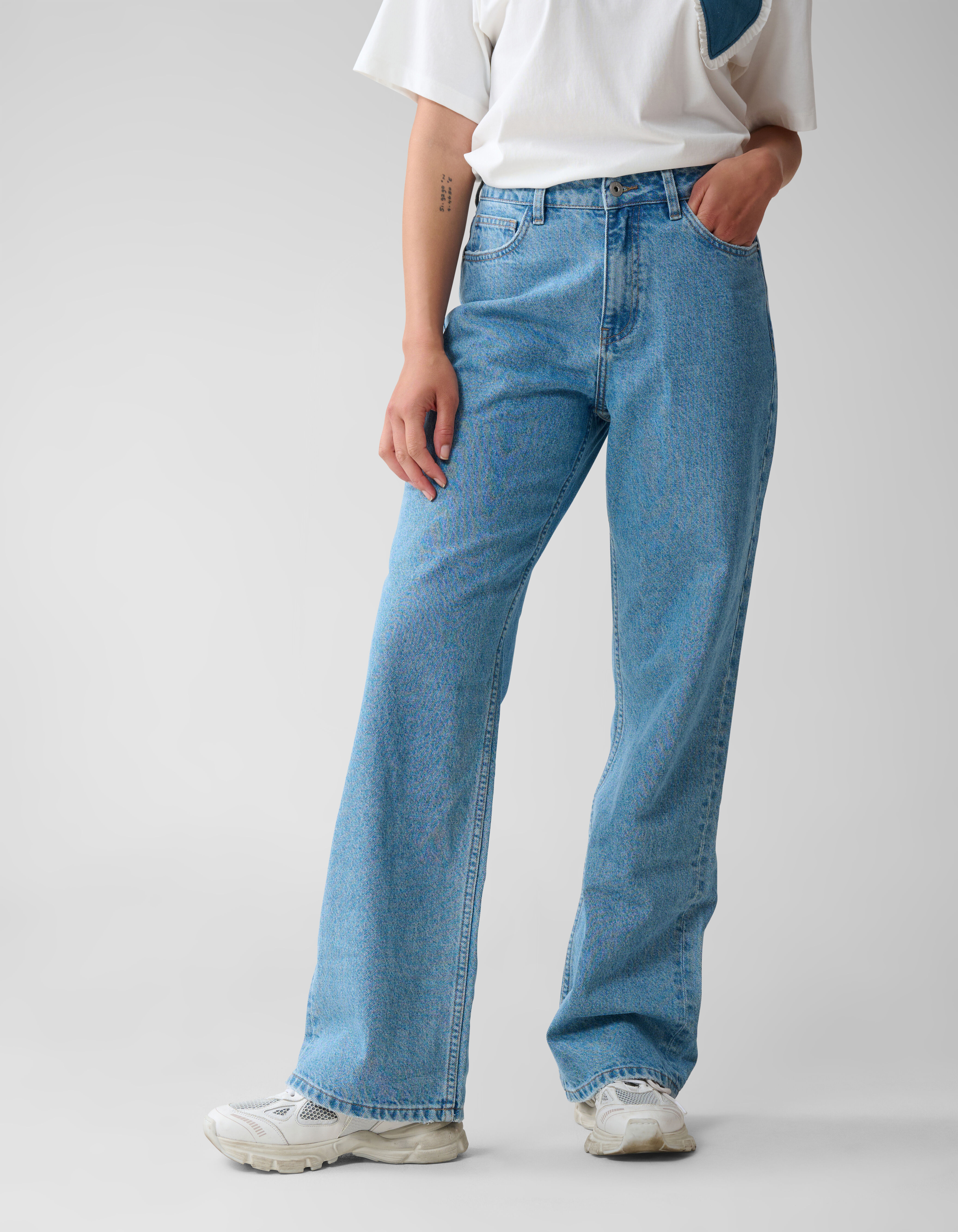 Wide Leg Fit Jeans Mediumstone SHOEBY WOMEN