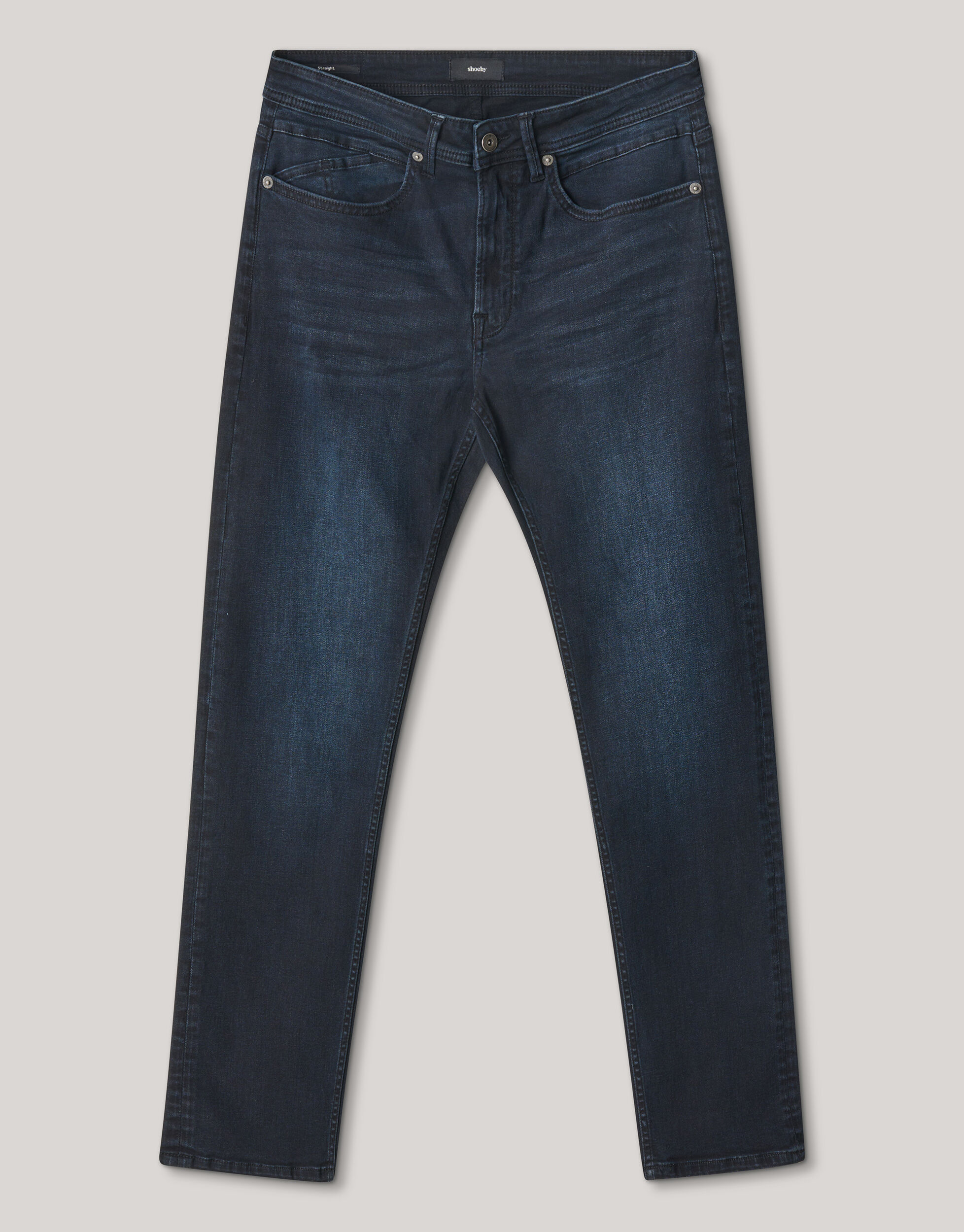 Straight Fit Jeans Blauw/Zwart L32 Refill