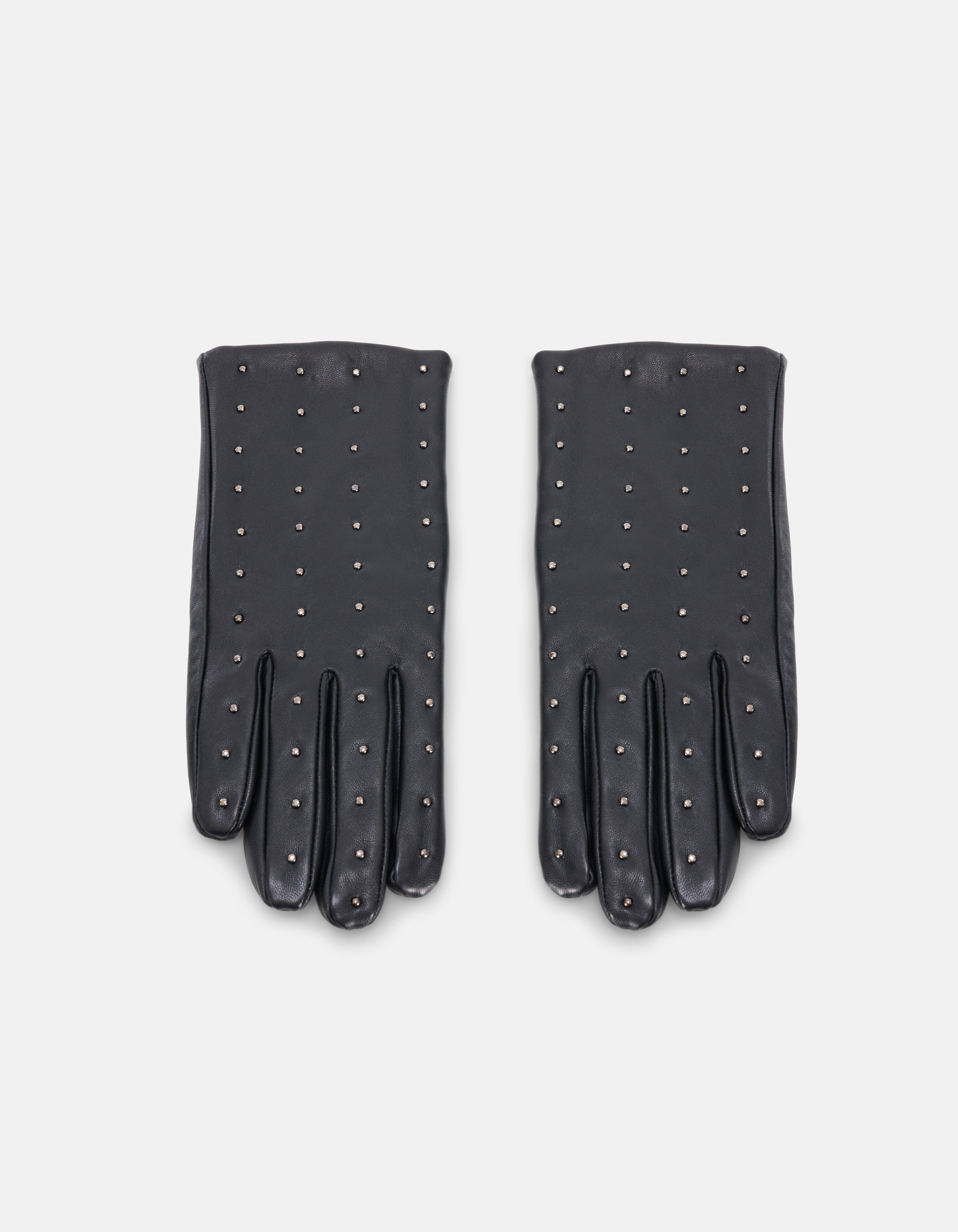 ergens bij betrokken zijn de ober meesterwerk Leren Studs Handschoenen Zwart | Shoeby