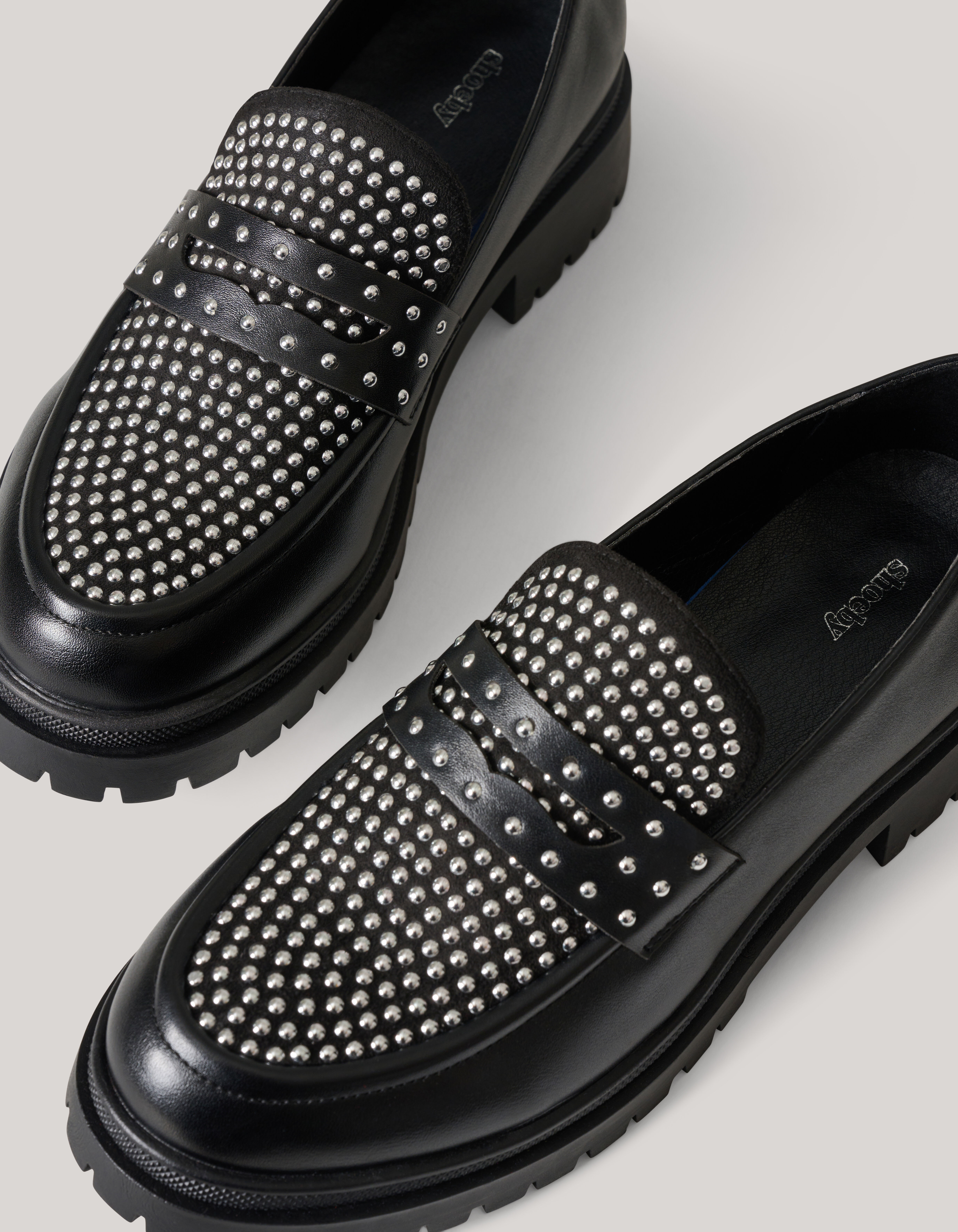 Stud Loafers Zwart SHOEBY SHOES