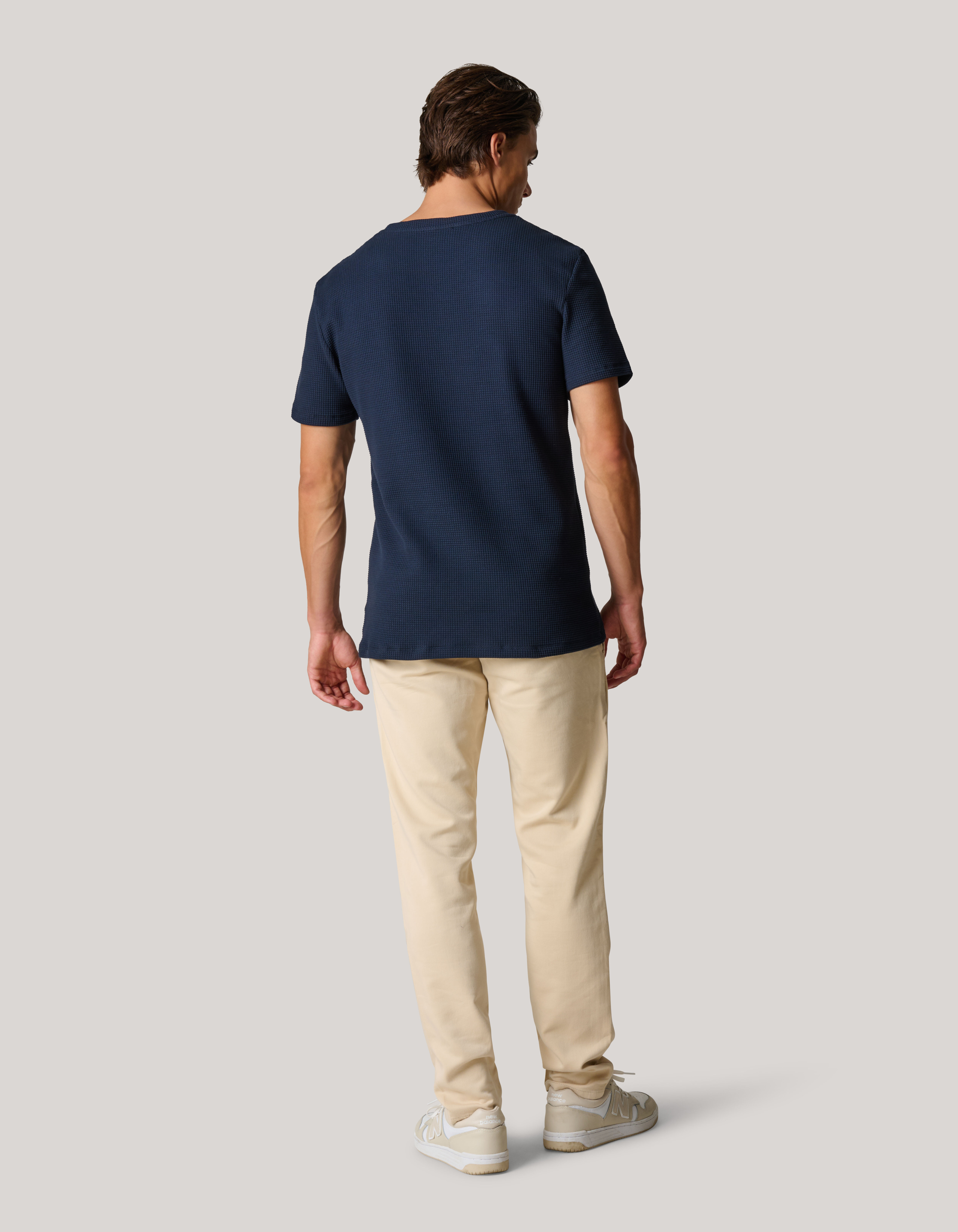 Structuur T-shirt Donkerblauw SHOEBY MEN