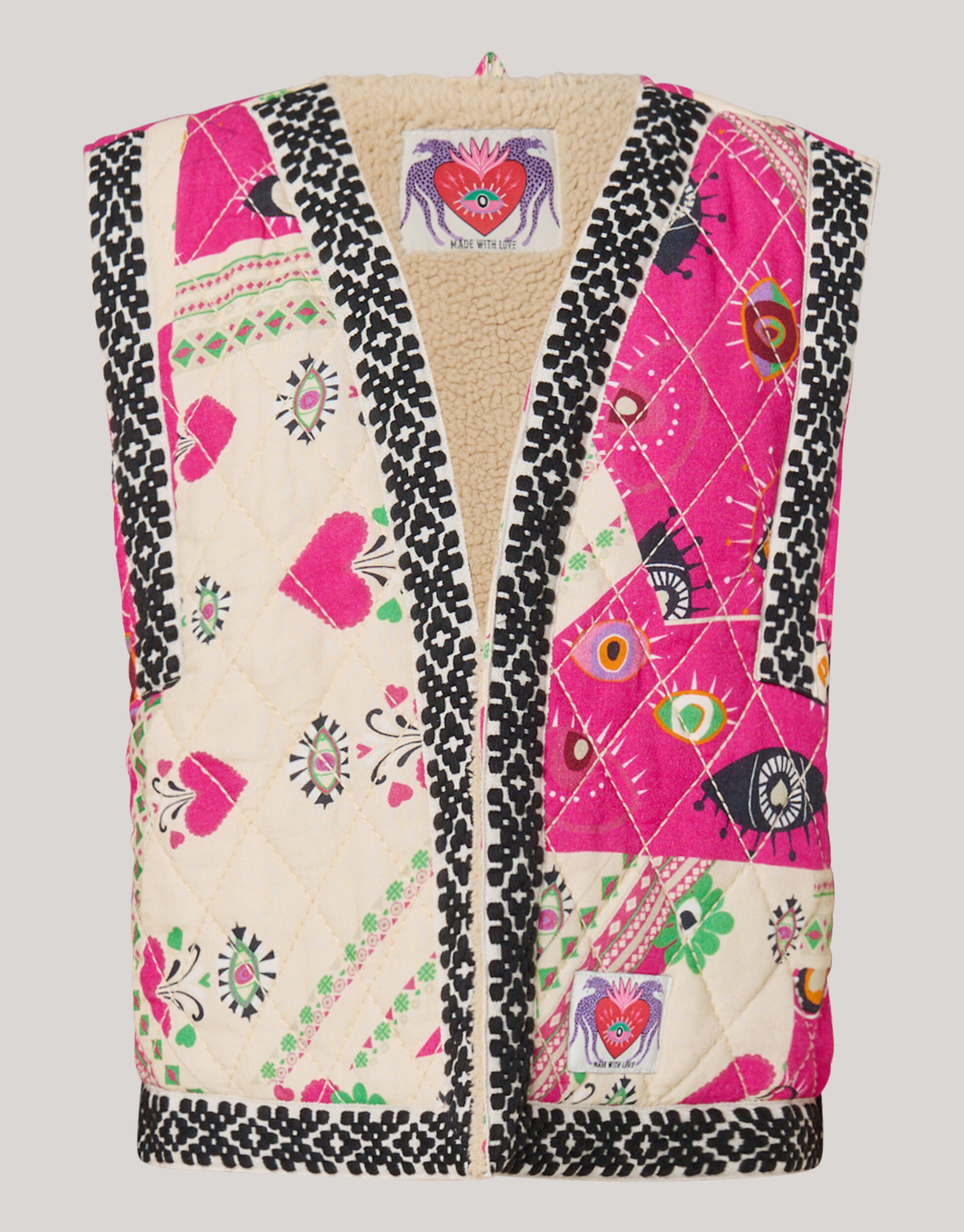 Printed Gilet Roze By Lizzy SHOEBY GIRLS