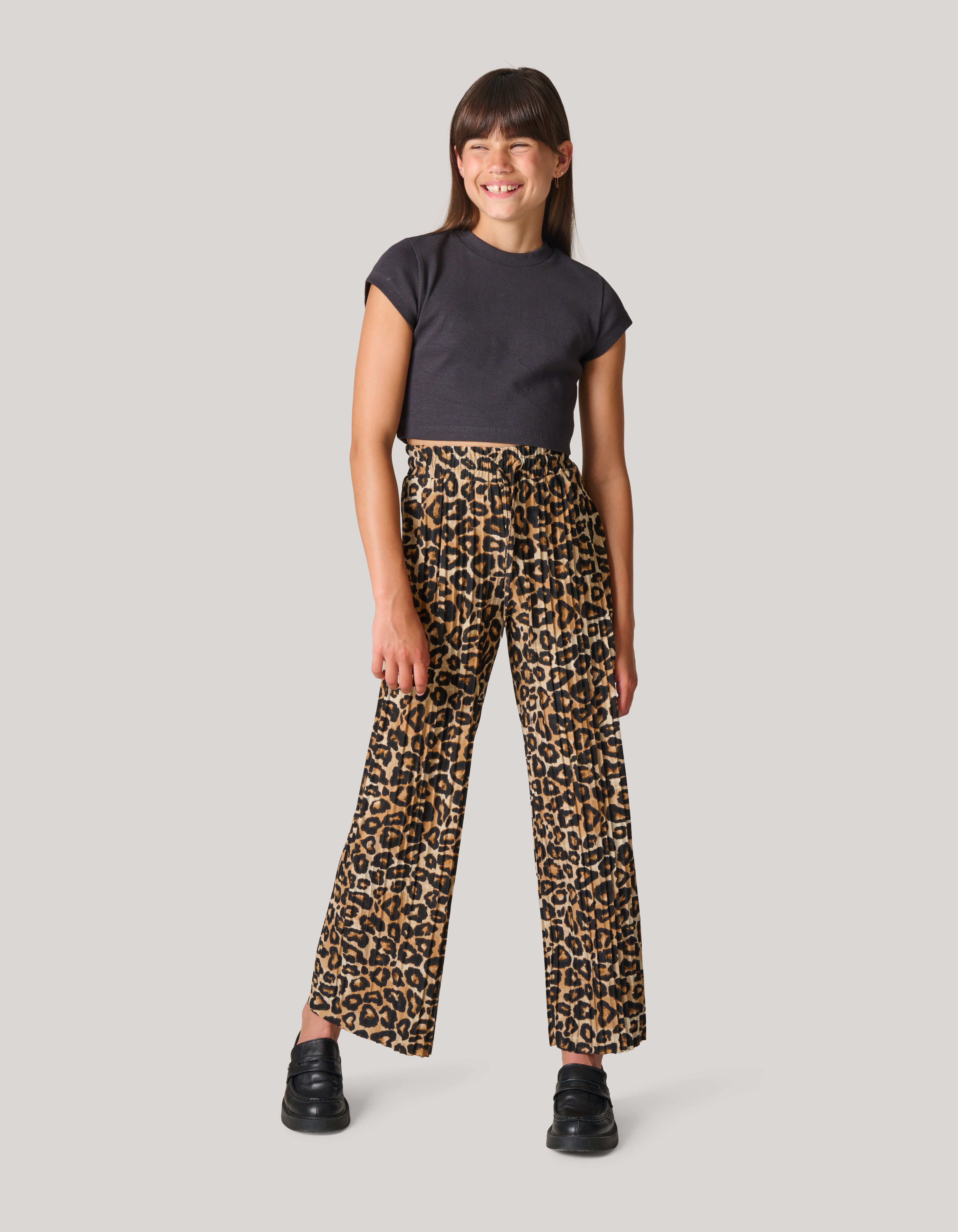 Leopard Plissé Broek SHOEBY GIRLS