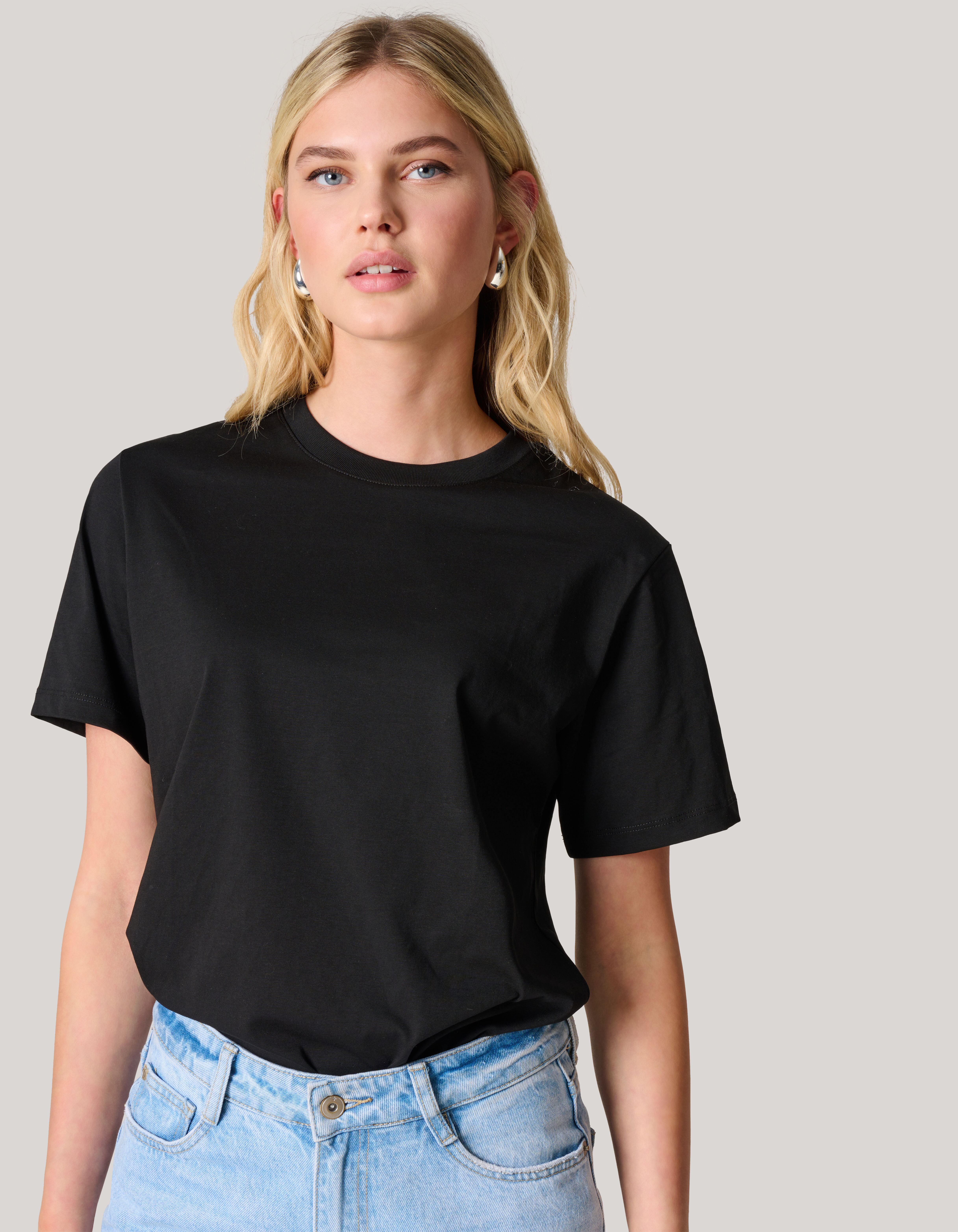 Basis T-shirt Zwart SHOEBY WOMEN