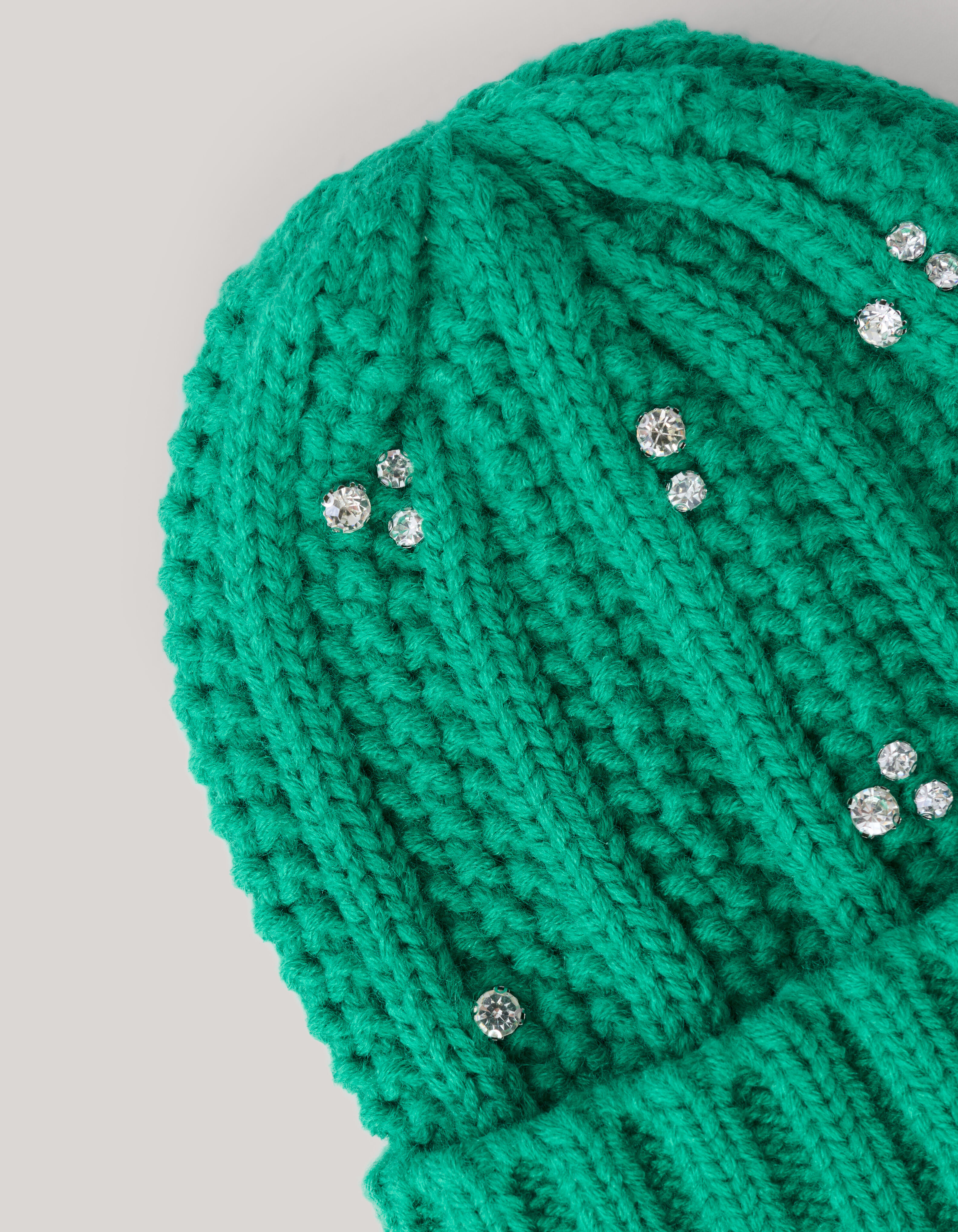 Rhinestone Beanie Groen SHOEBY ACCESSOIRES