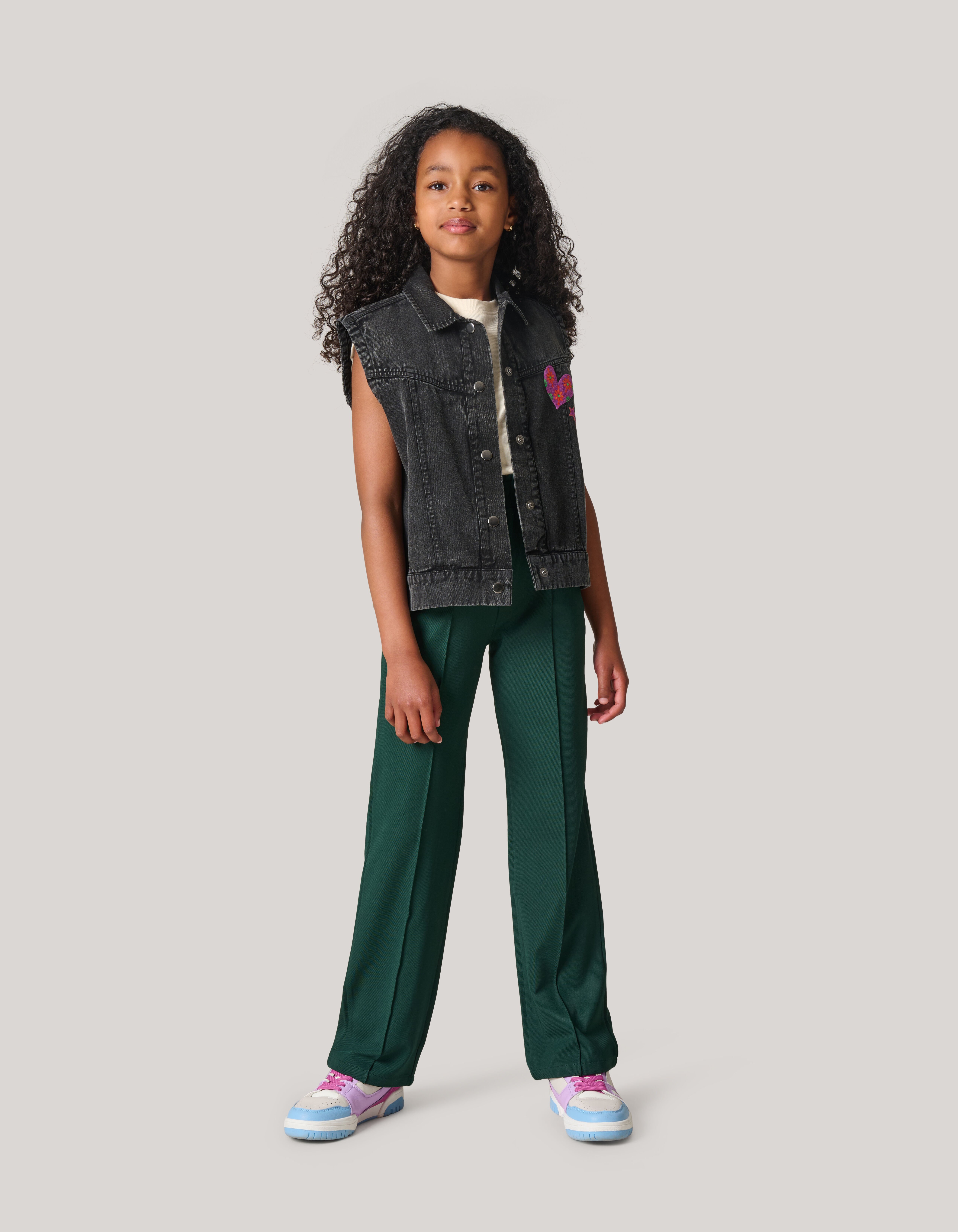 Embroidery Gilet Donkergrijs SHOEBY GIRLS