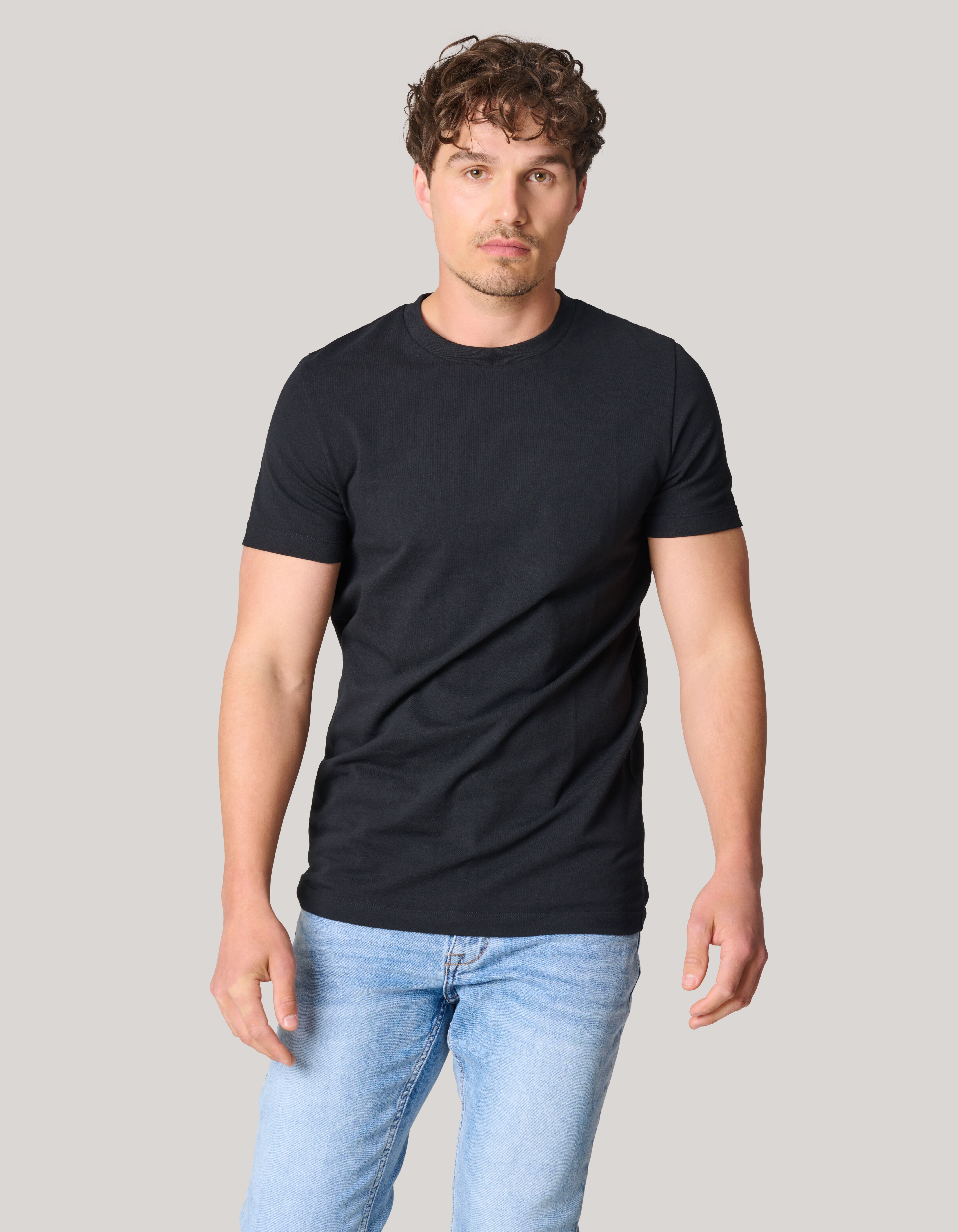 Basis T-shirt Zwart SHOEBY MEN