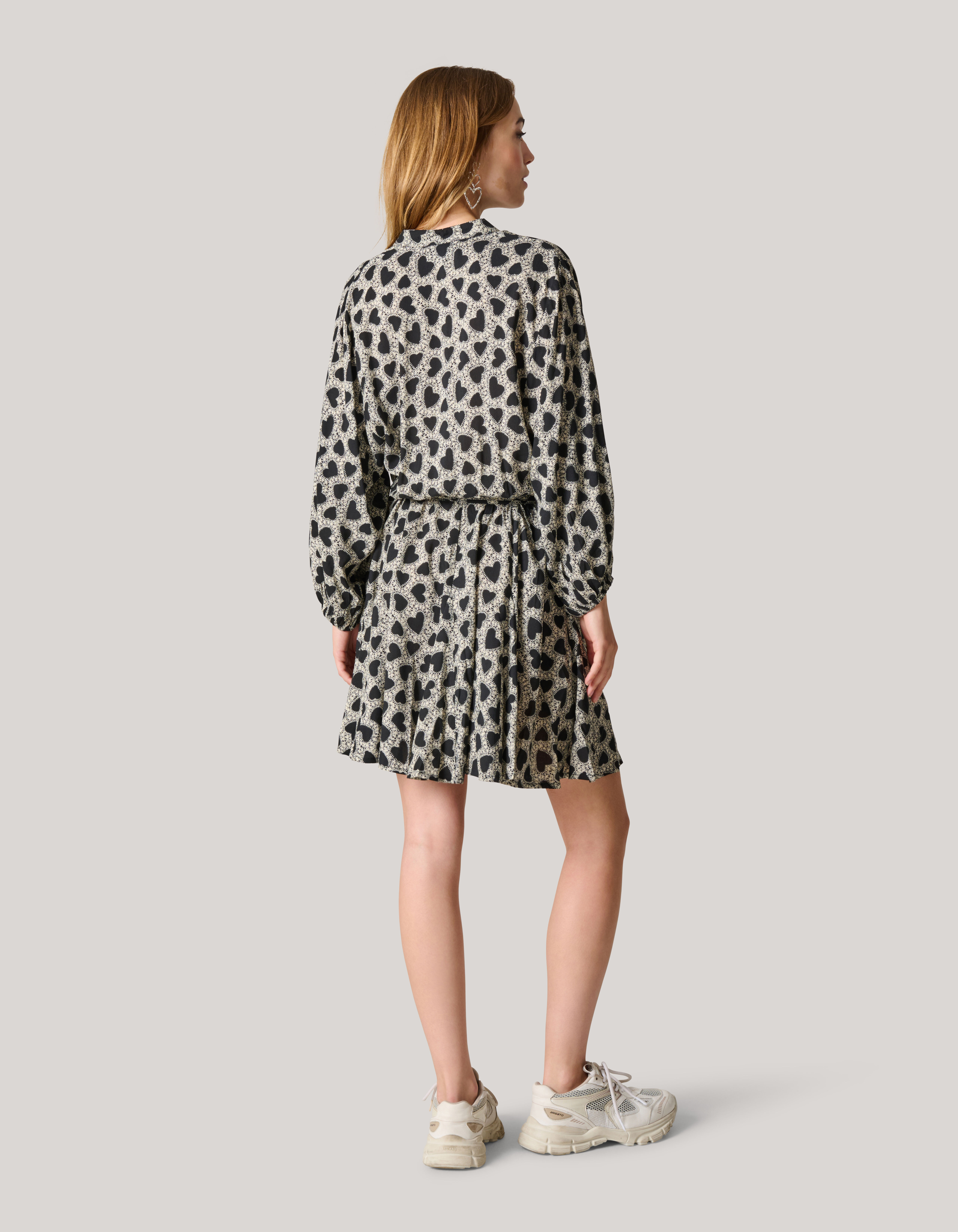 Printed Mini Jurk Zwart/Gebroken Wit SHOEBY WOMEN