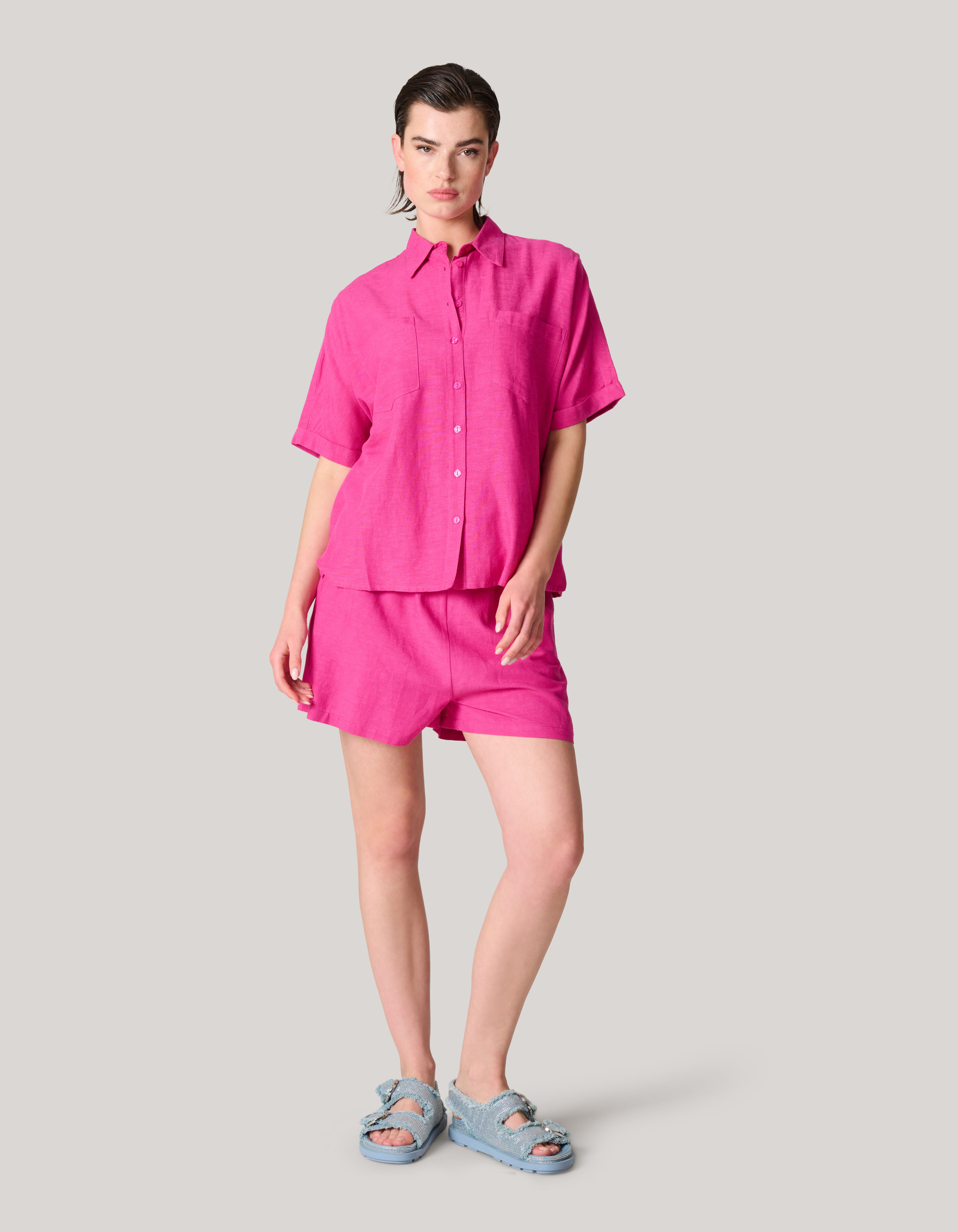 Linnen Blouse Roze SHOEBY WOMEN