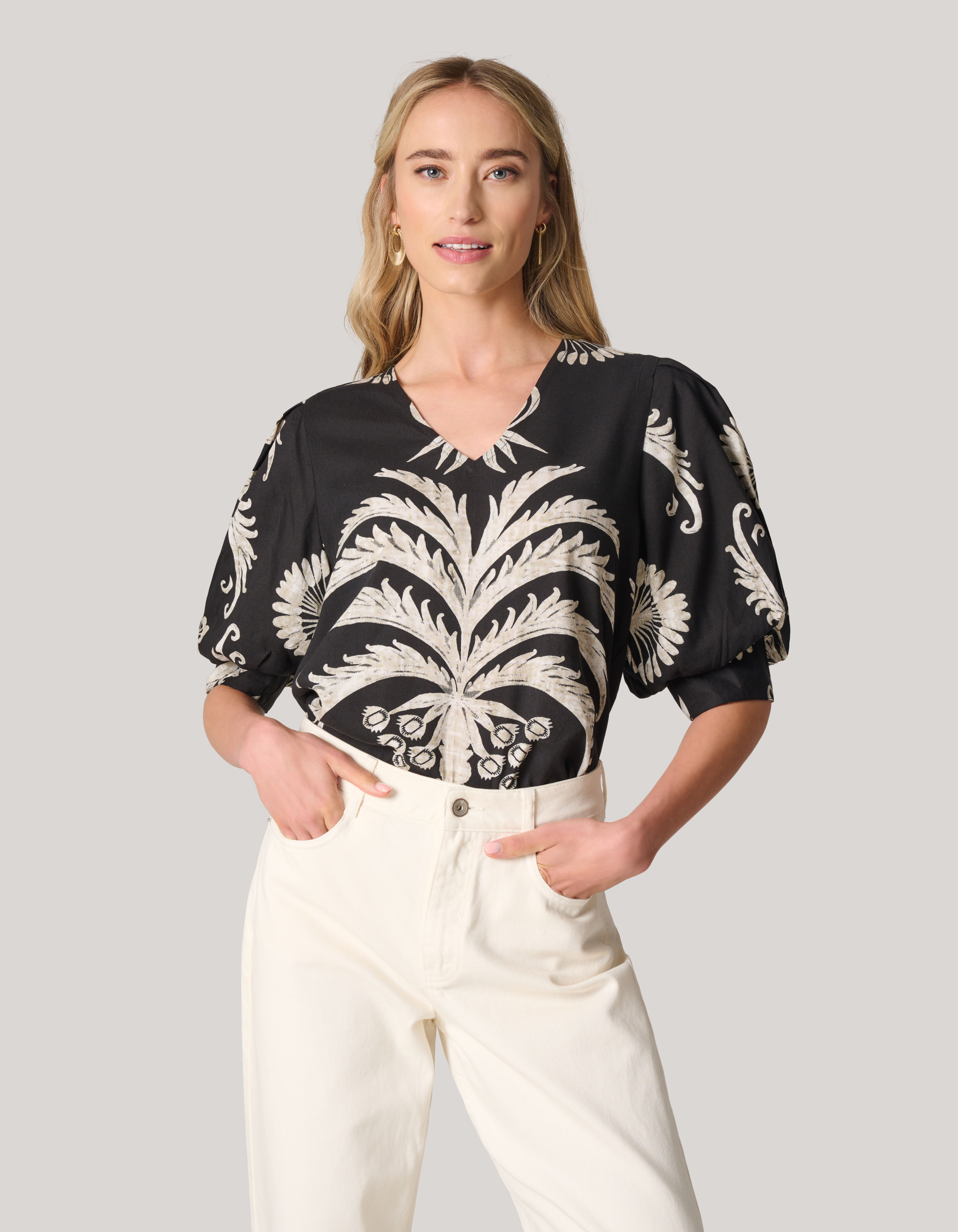 Printed Top Zwart SHOEBY WOMEN