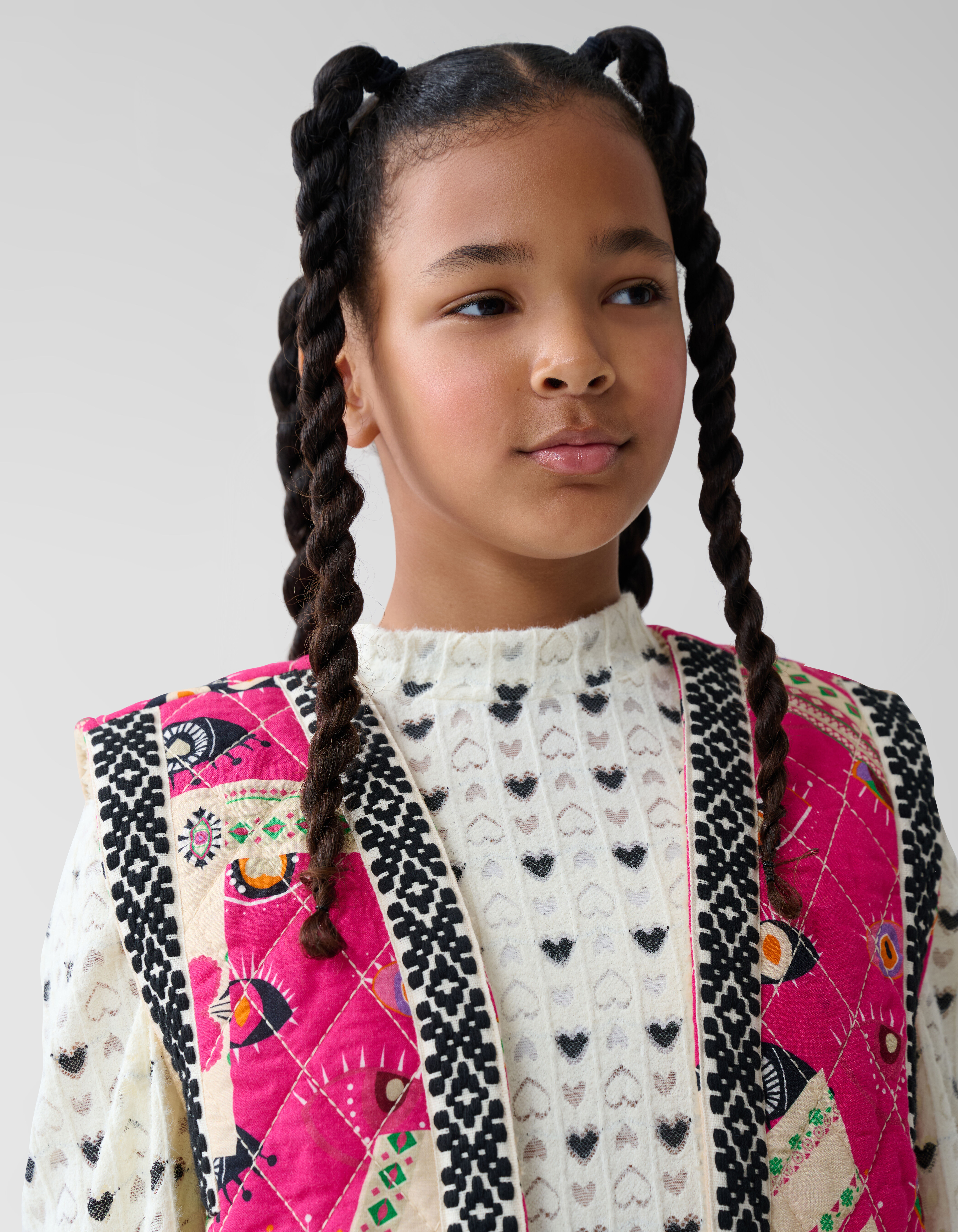 Printed Gilet Roze By Lizzy SHOEBY GIRLS