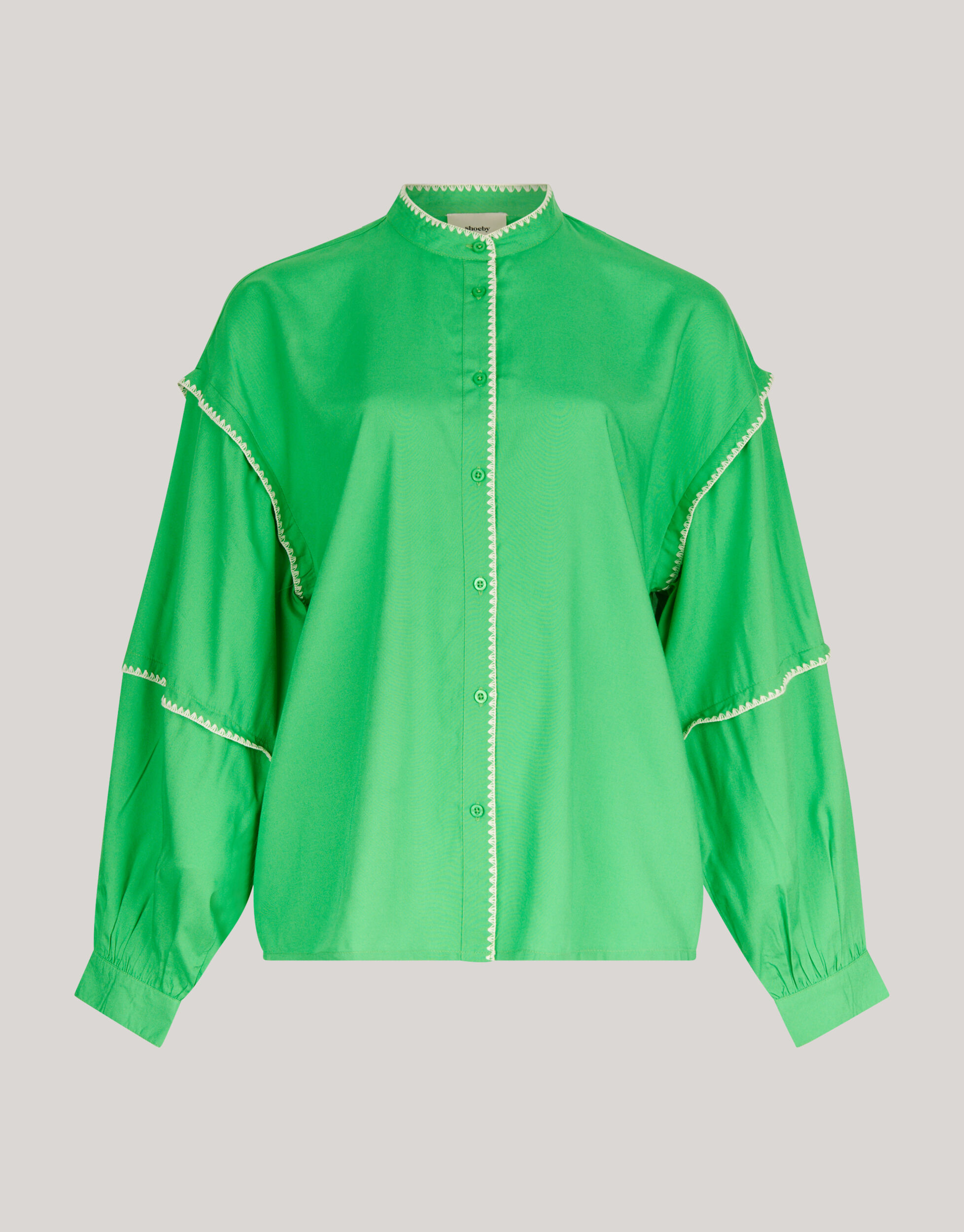 Embroidery Blouse Groen SHOEBY WOMEN