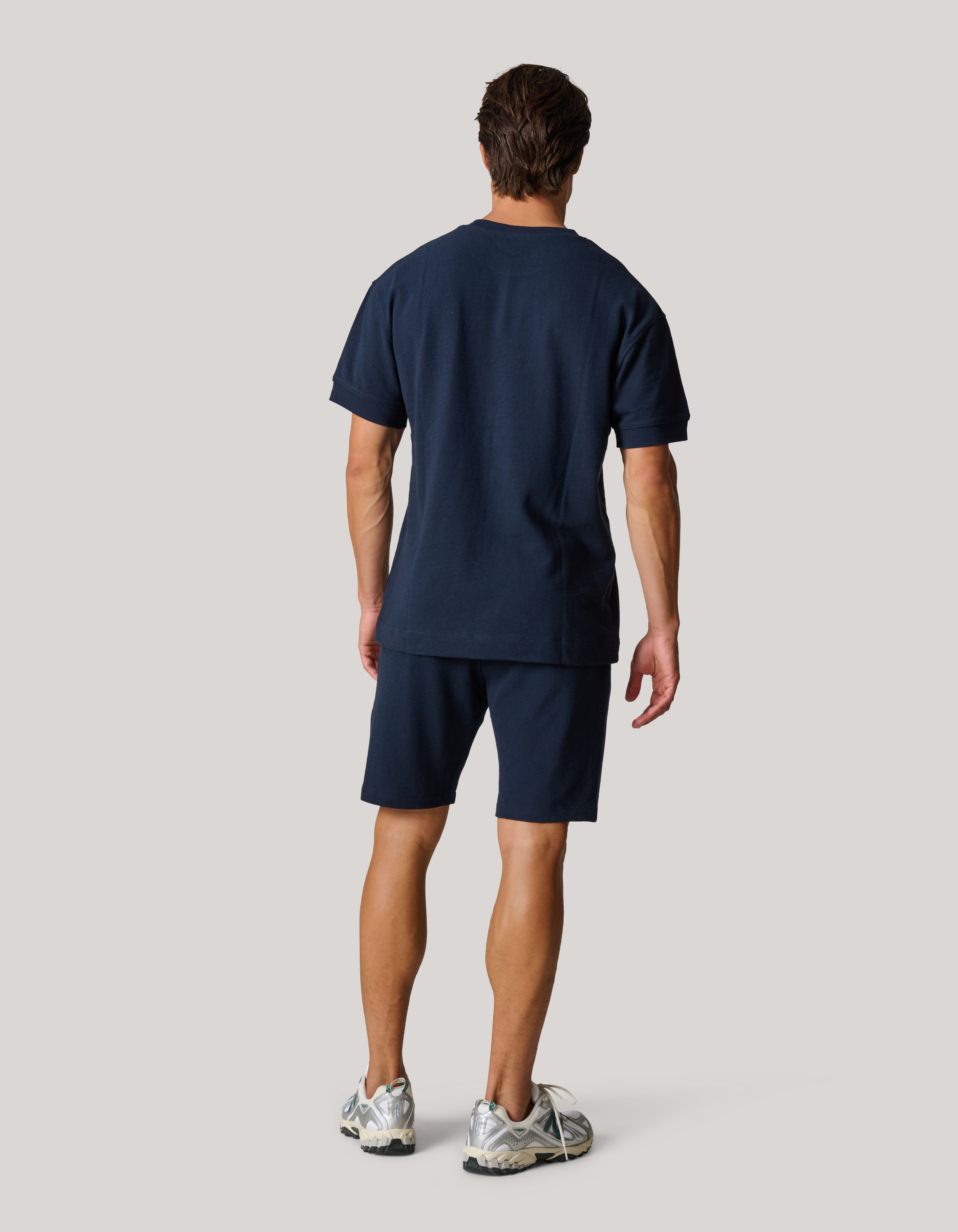 Slub Structuur T-shirt Donkerblauw SHOEBY MEN