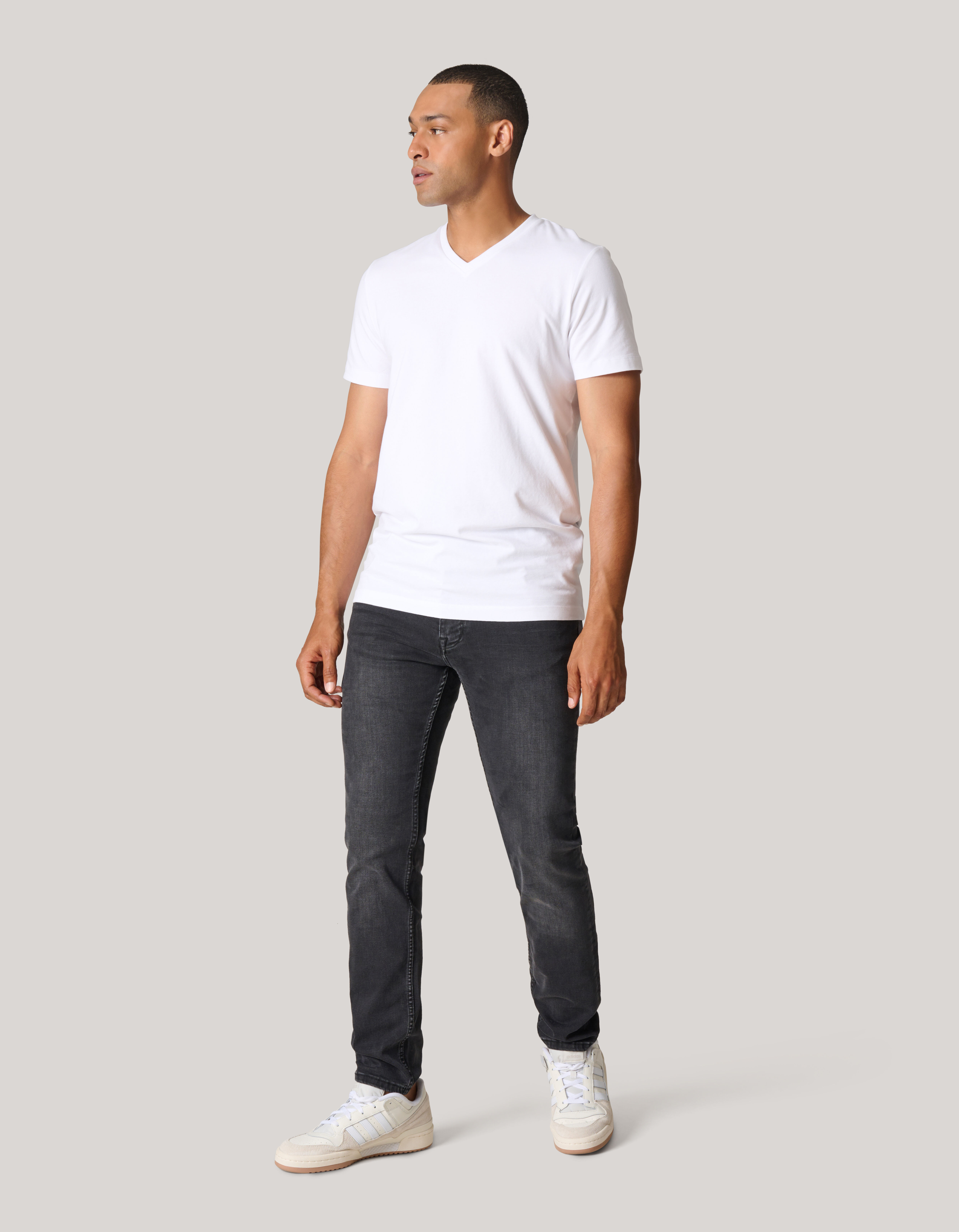 Skinny Fit Jeans Zwart Washed L32 Refill