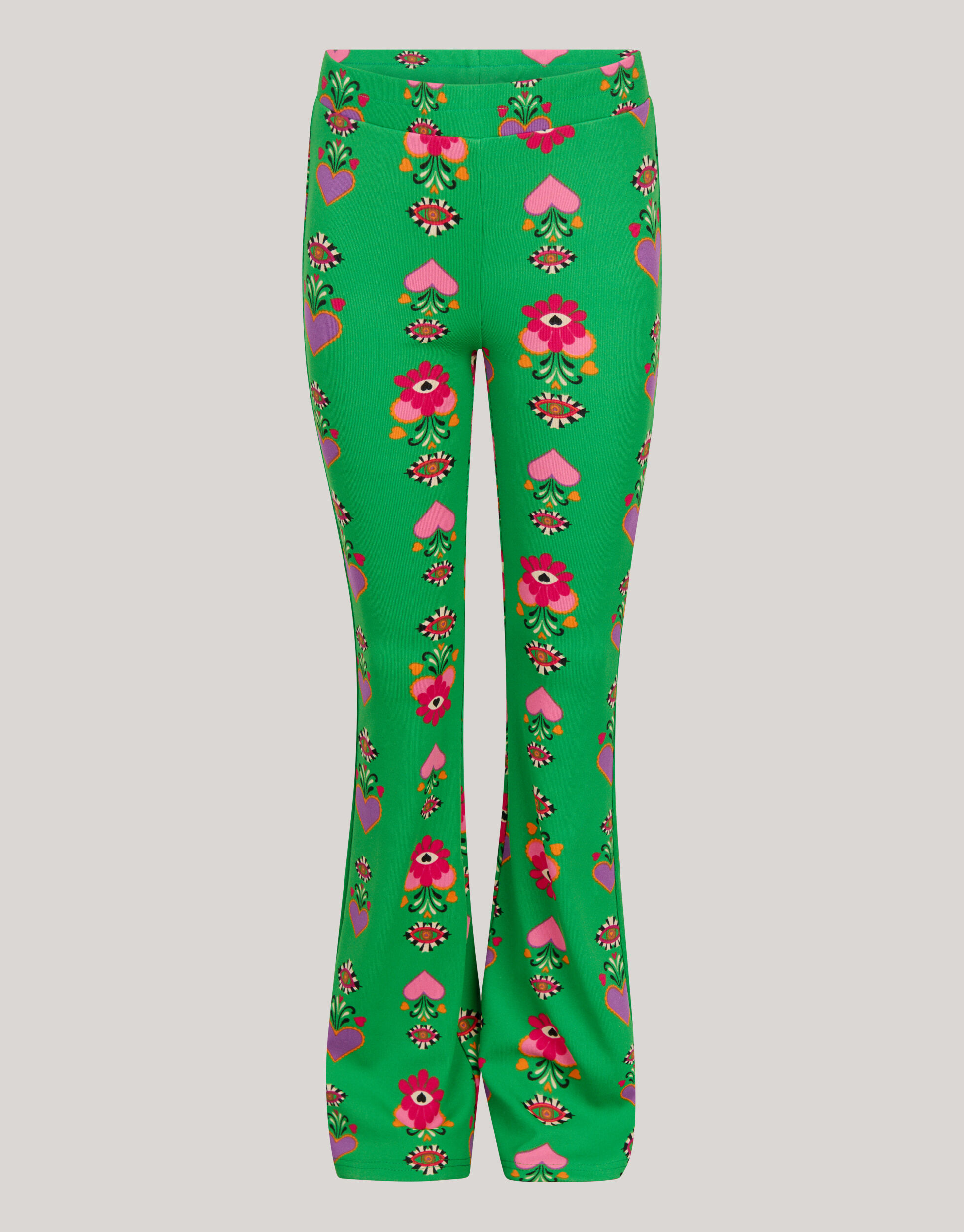 Printed Rib Flared Legging Groen By Lizzy SHOEBY GIRLS