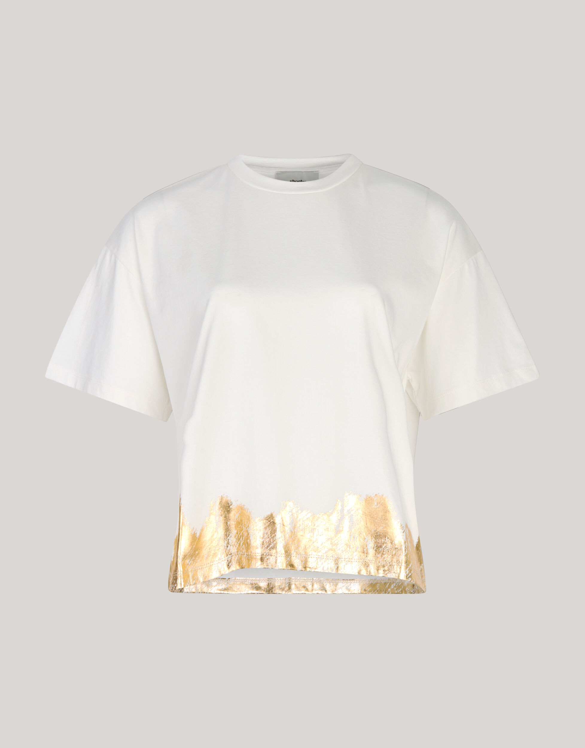 Goud Detail T-shirt Gebroken Wit By Mieke SHOEBY WOMEN