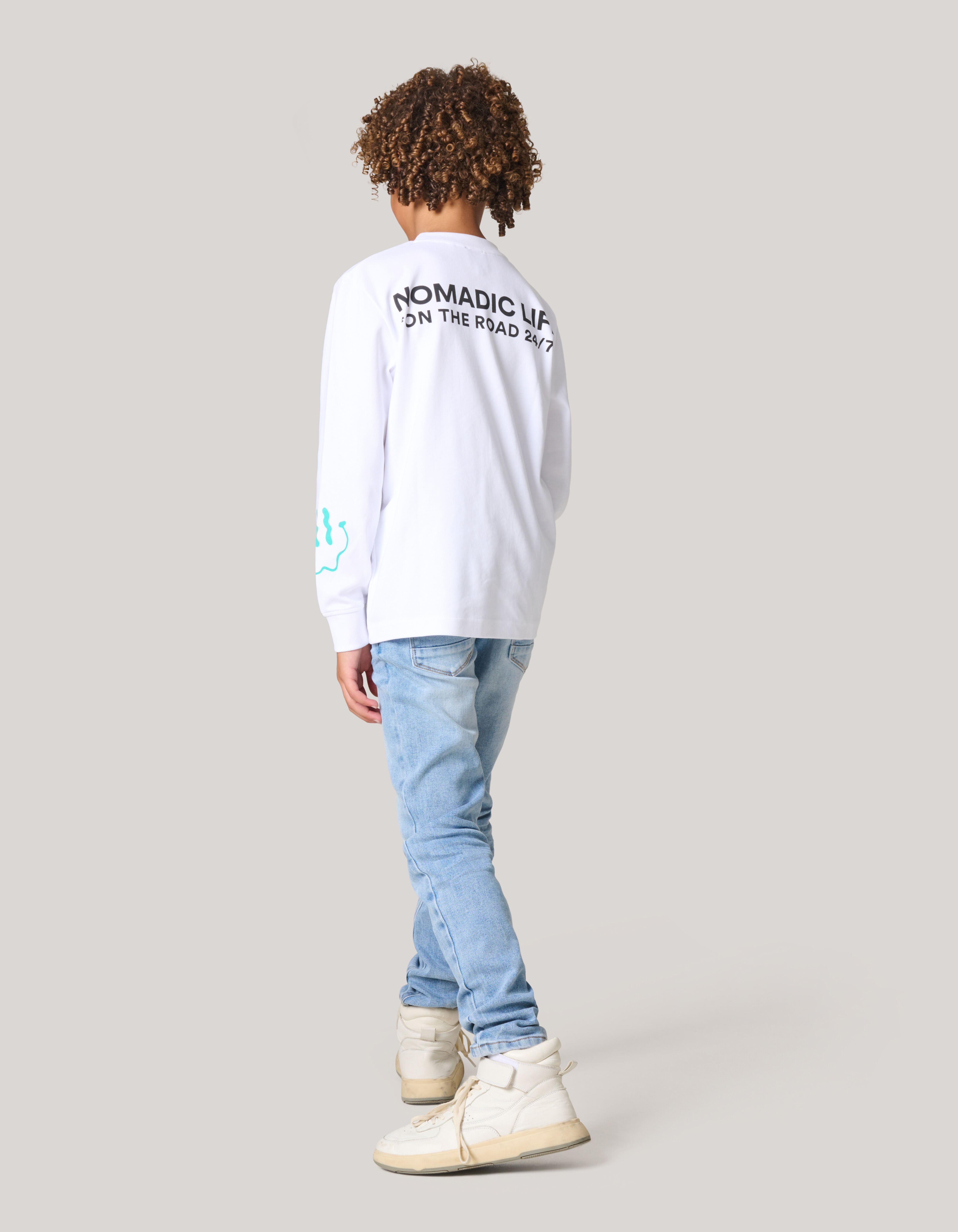 Artwork Longsleeve T-shirt Wit SHOEBY BOYS