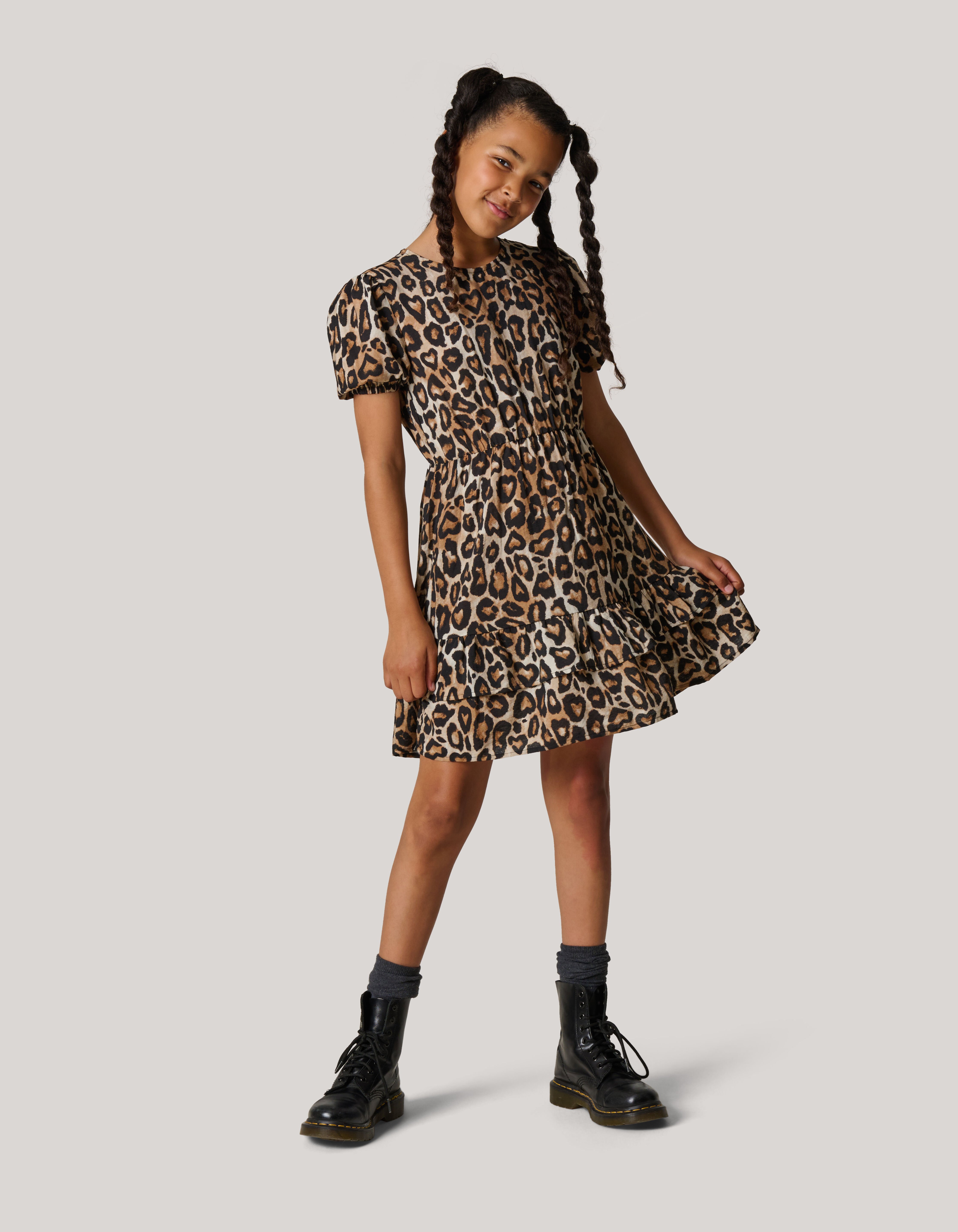 Leopard Jurk Bruin SHOEBY GIRLS