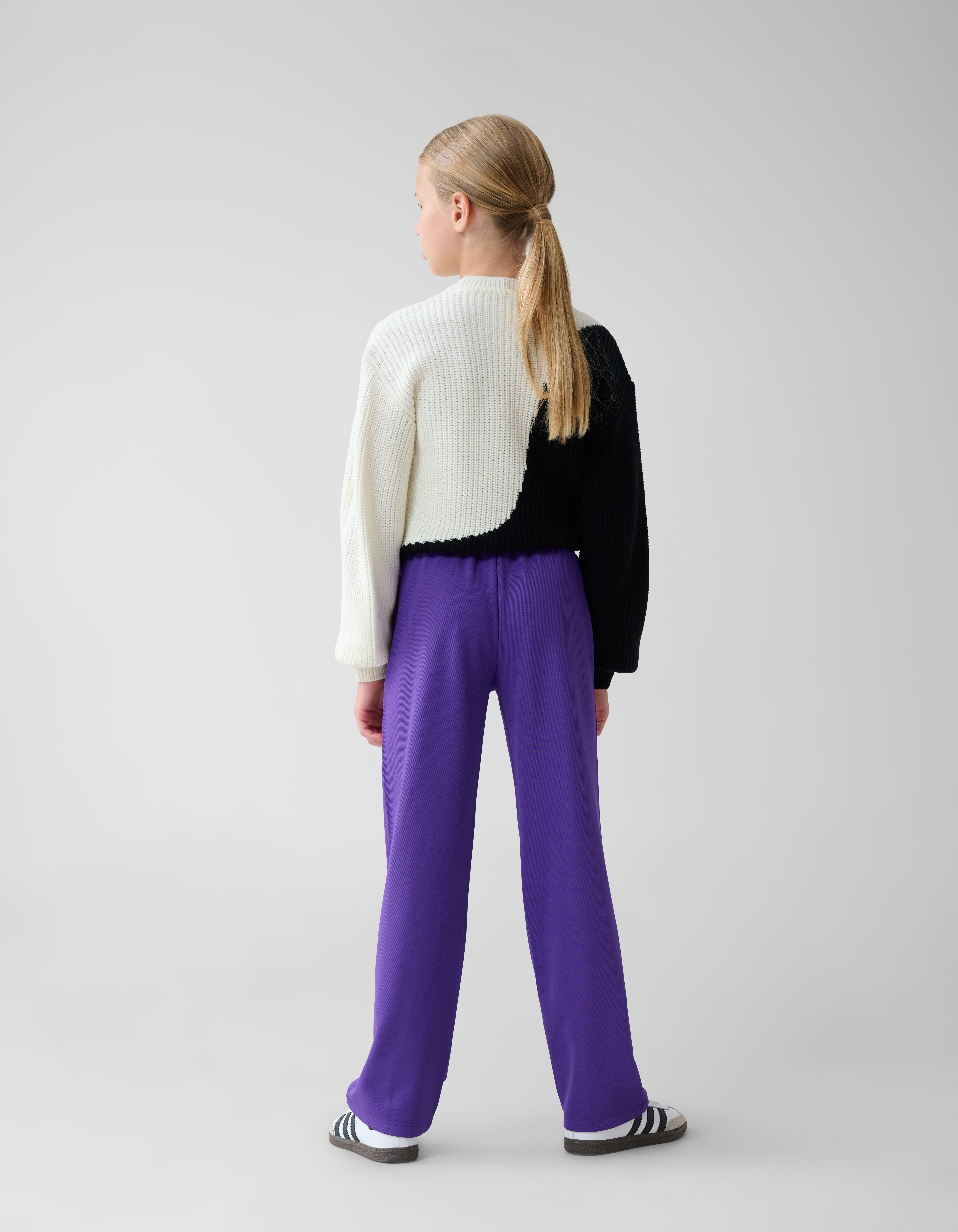 Basic Wide Leg Broek Paars SHOEBY GIRLS