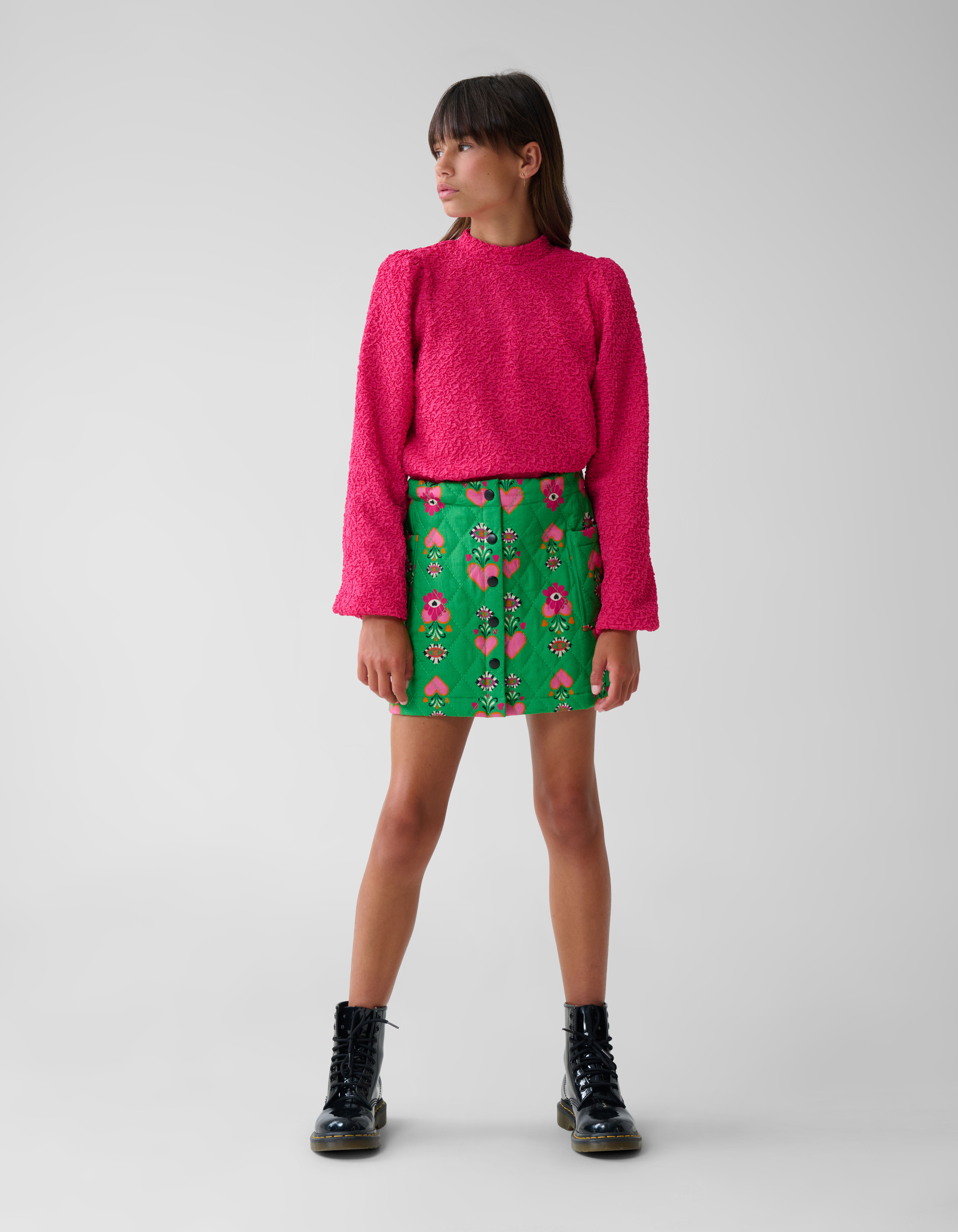 Quilted Mini Rok Groen By Lizzy SHOEBY GIRLS