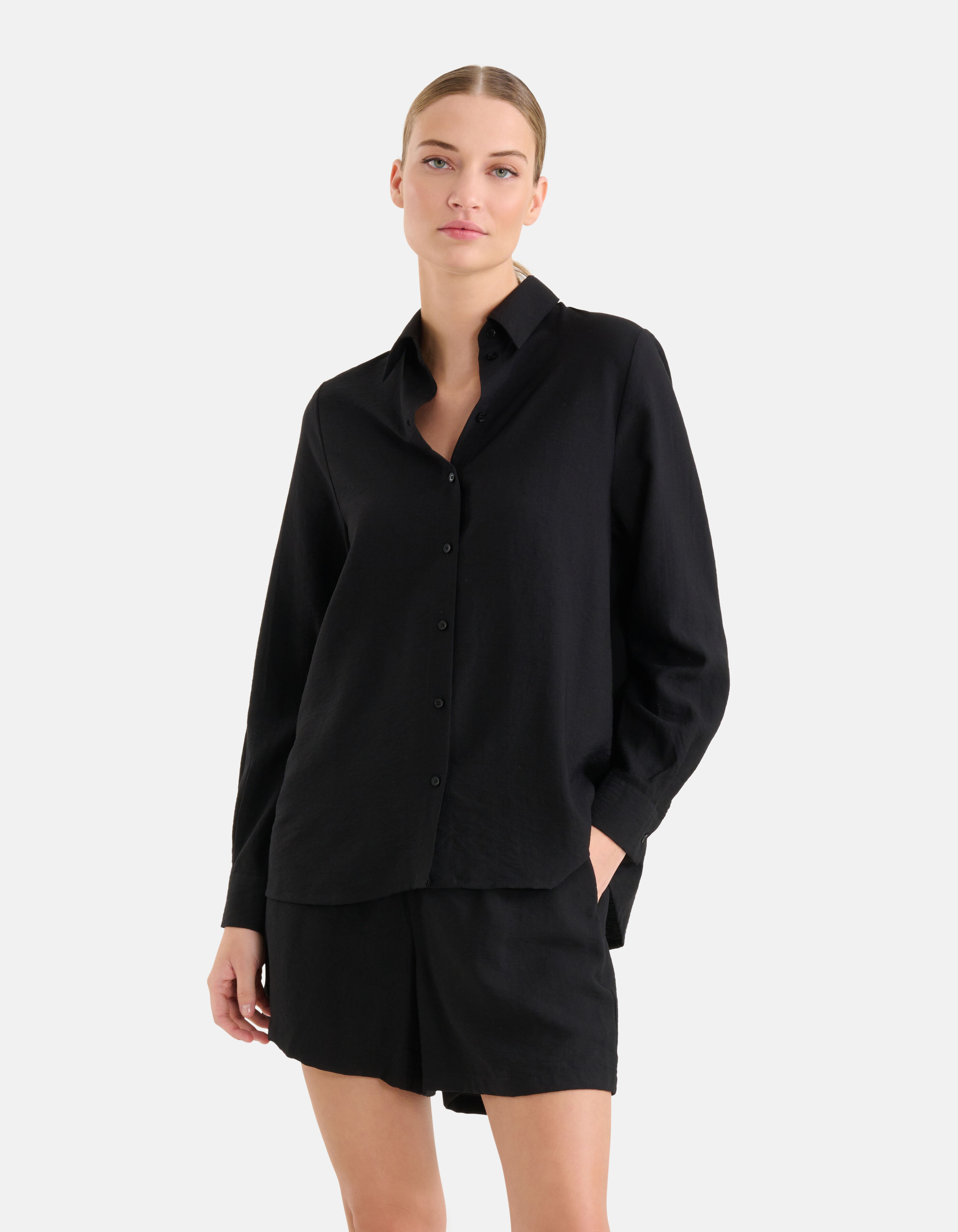 Structuur Blouse Zwart SHOEBY WOMEN