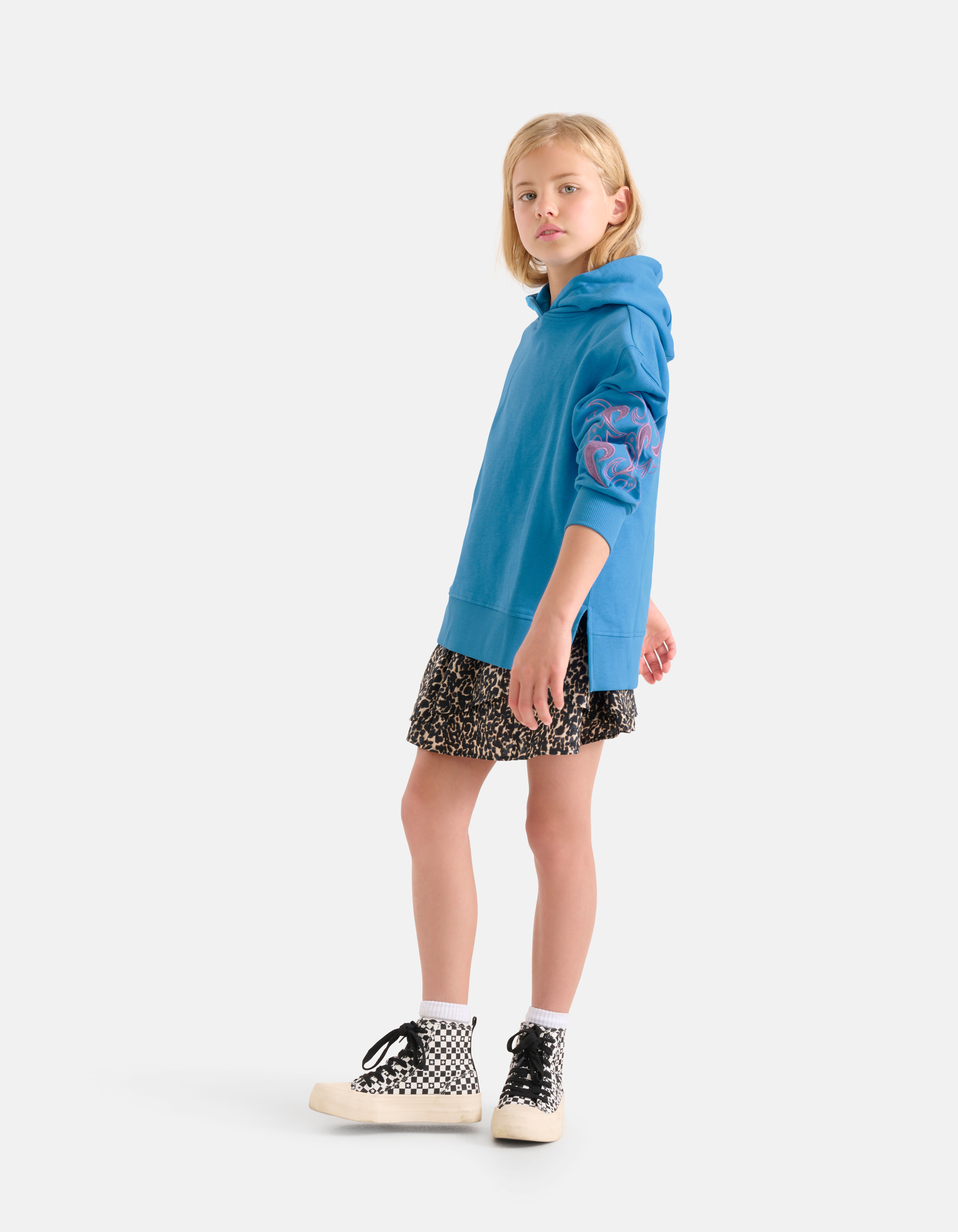 Embroidery Hoodie Blauw SHOEBY GIRLS