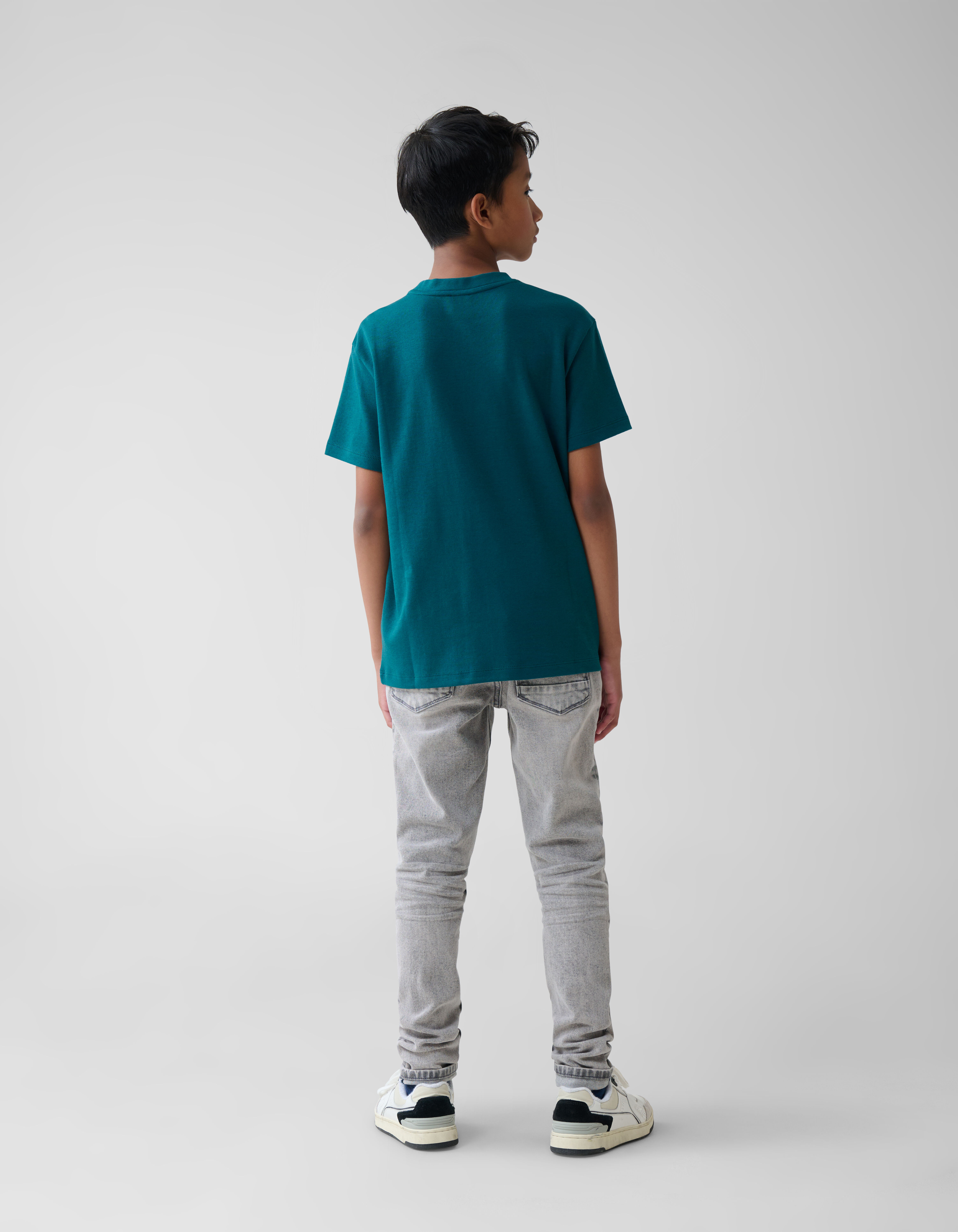 Heavy Basis T-shirt Donkergroen SHOEBY BOYS