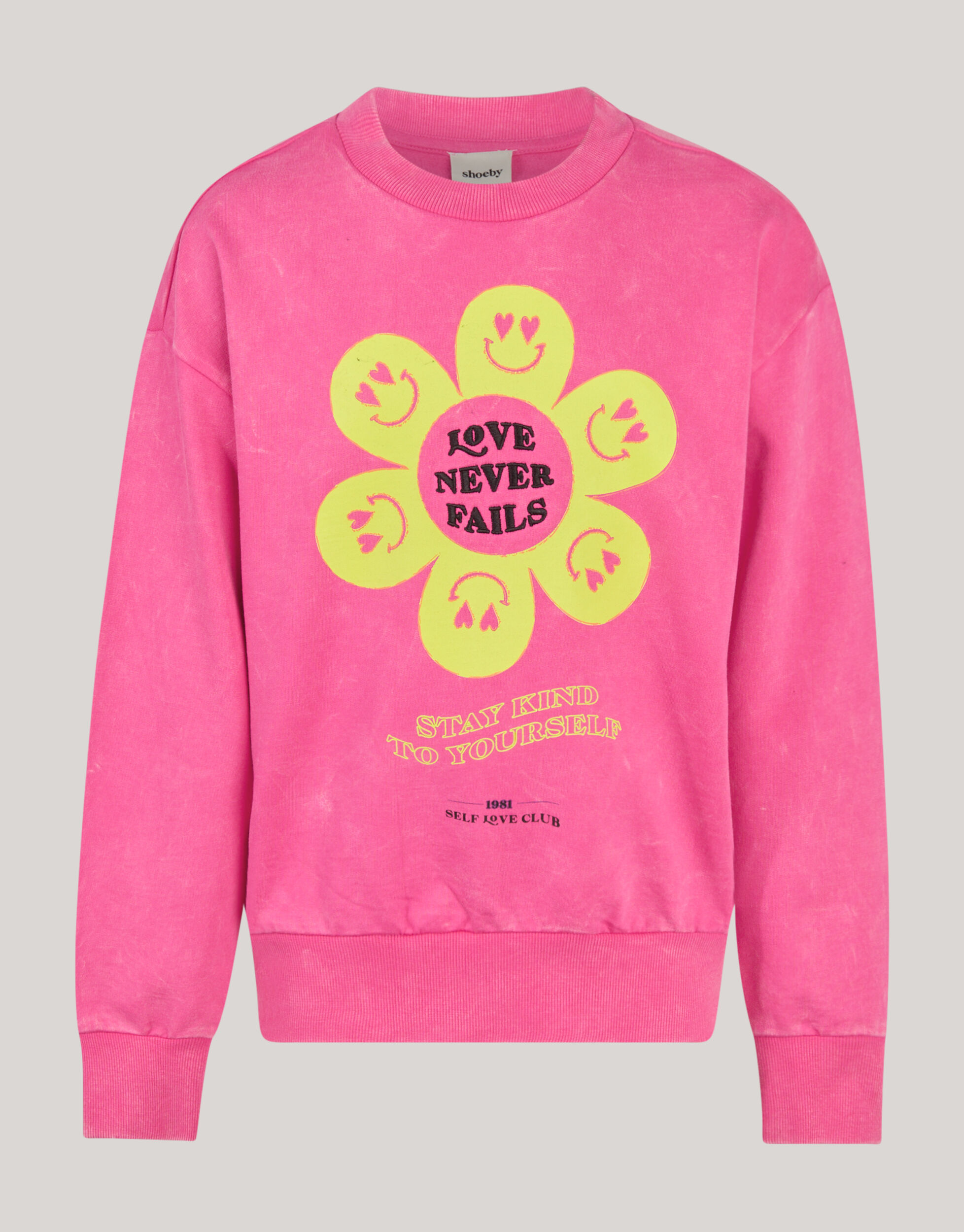 Washed Artwork Sweater Roze SHOEBY GIRLS