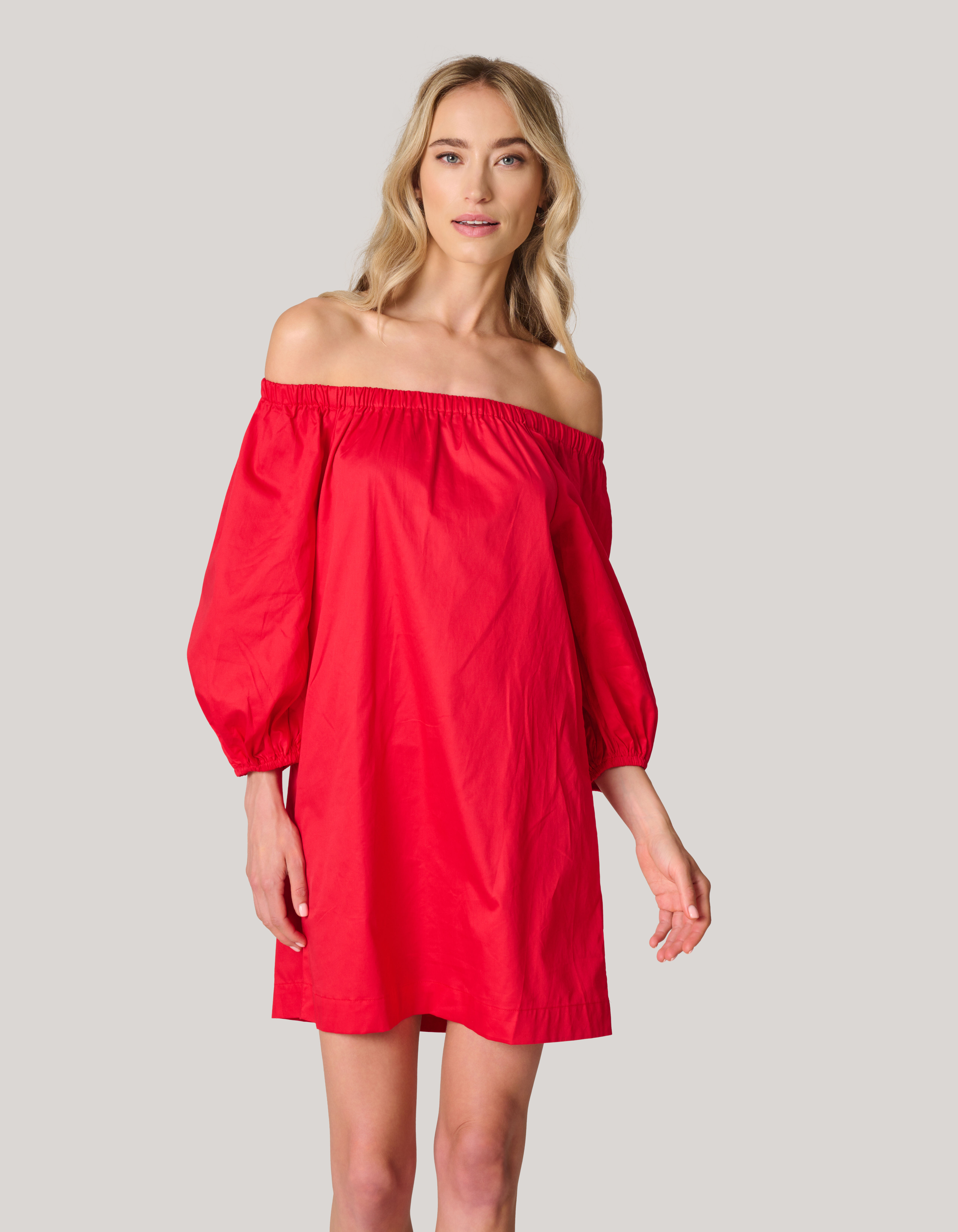 Off Shoulder Jurk Rood SHOEBY WOMEN