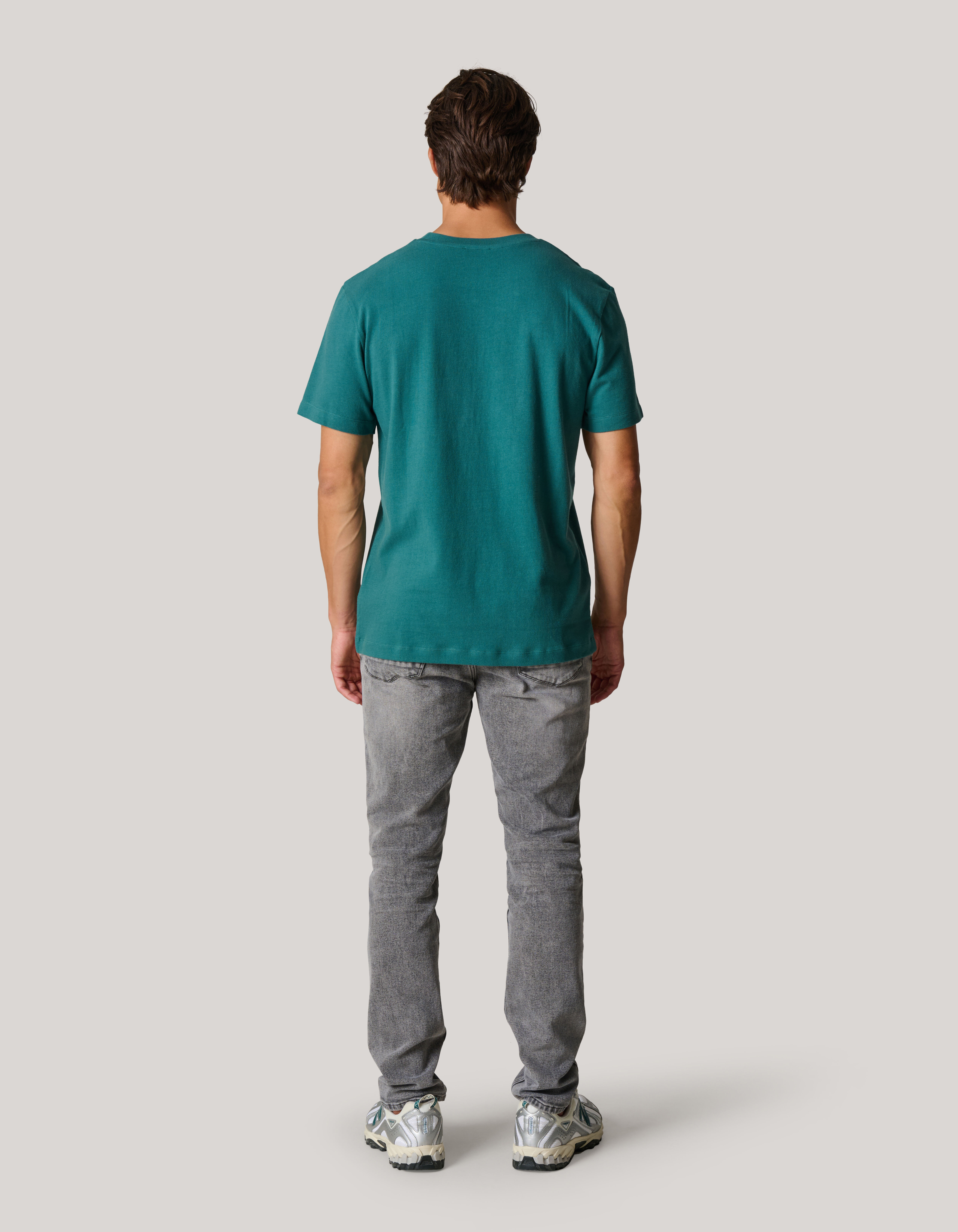 Brushed T-shirt Turquoise SHOEBY MEN