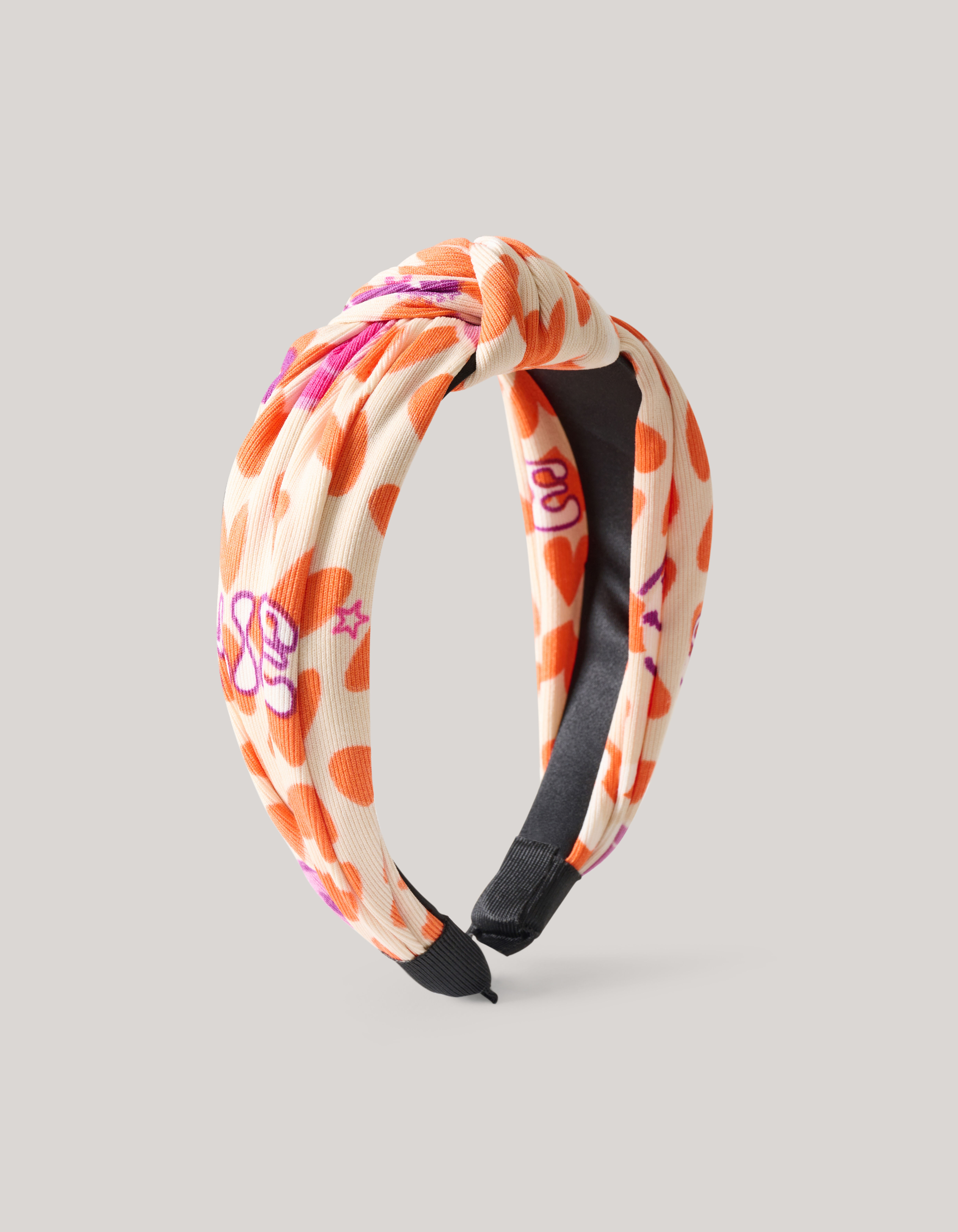 Printed Knot Haarband Oranje SHOEBY ACCESSOIRES